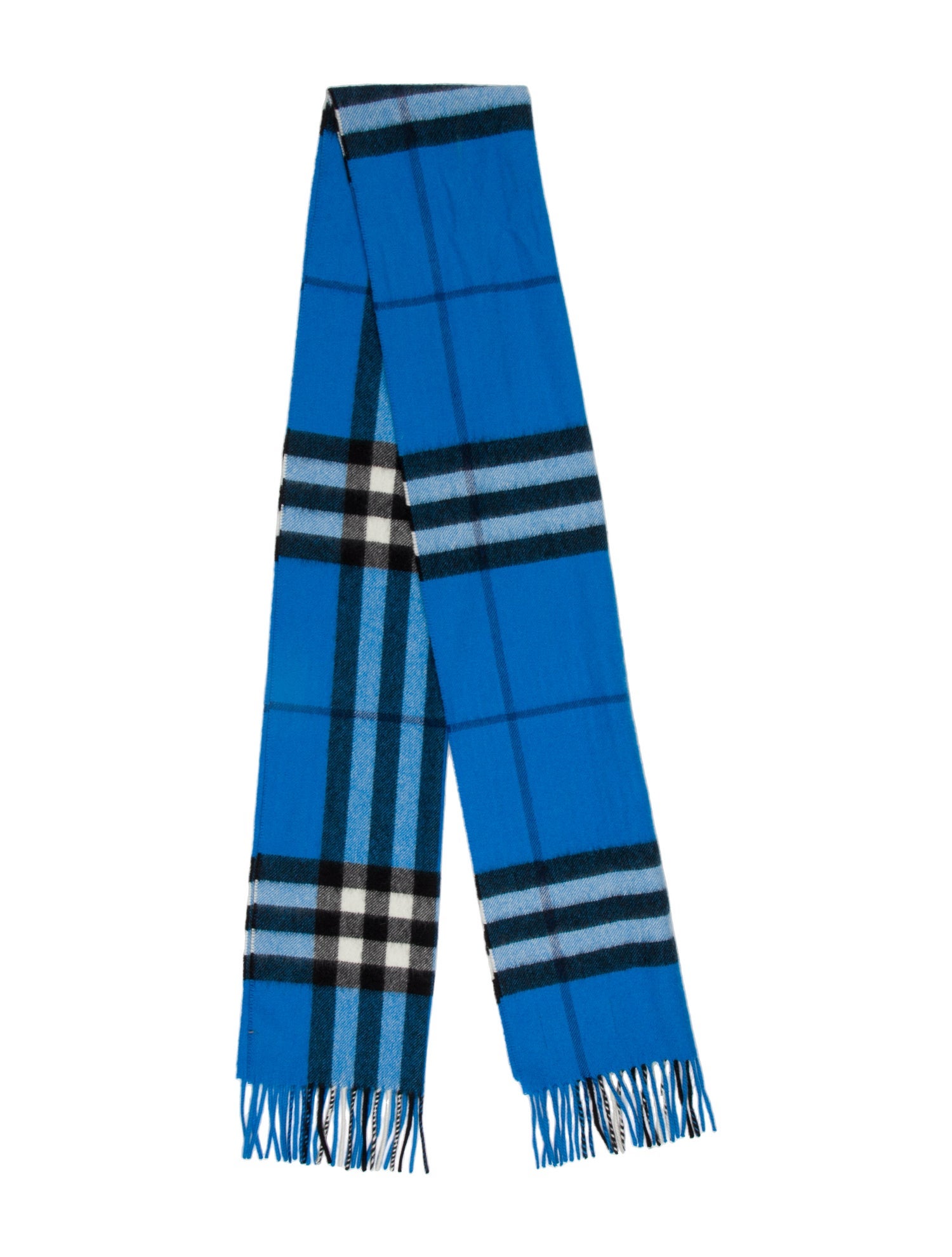 Burberry Cashmere Plaid Print Scarf