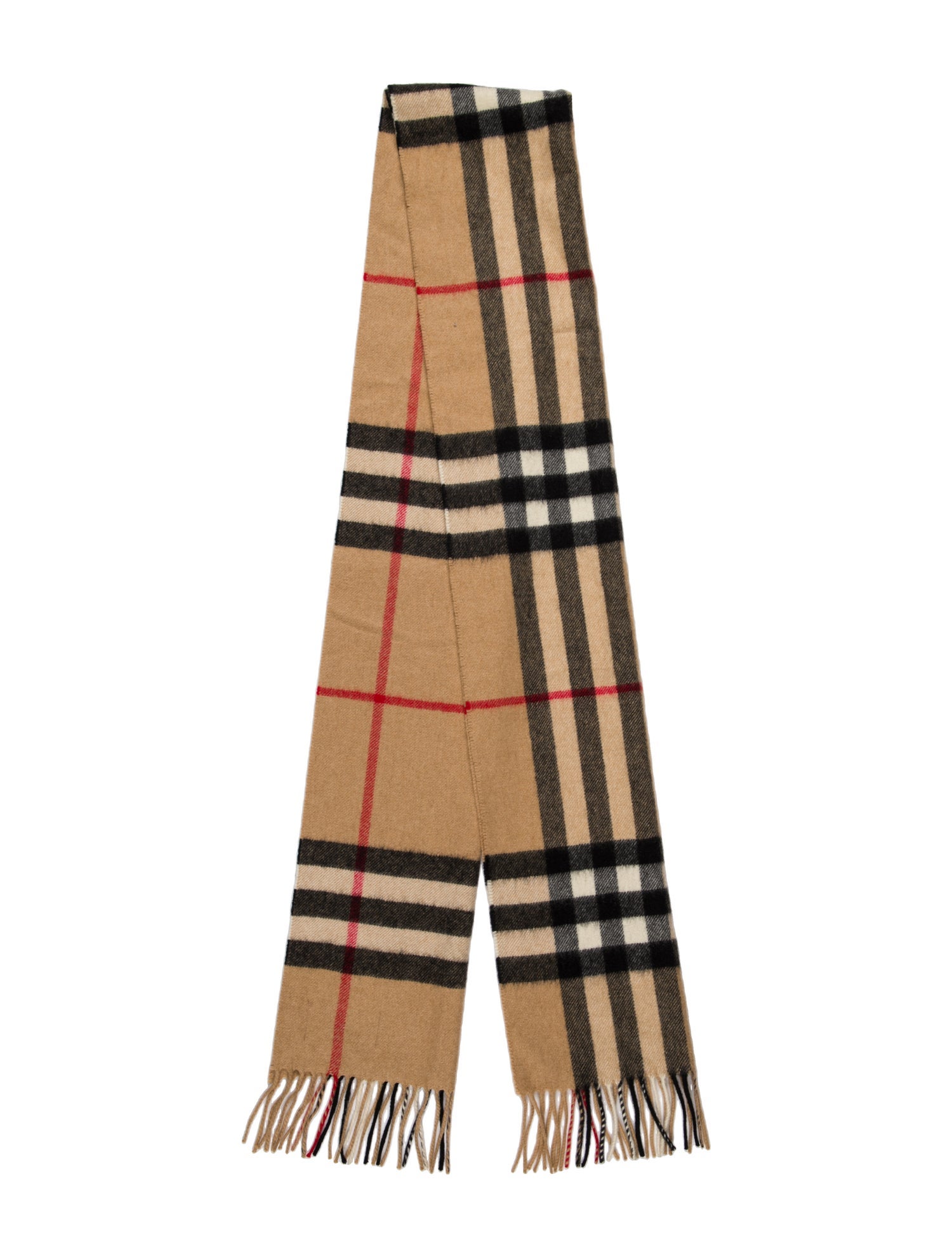 Burberry Cashmere Plaid Print Scarf