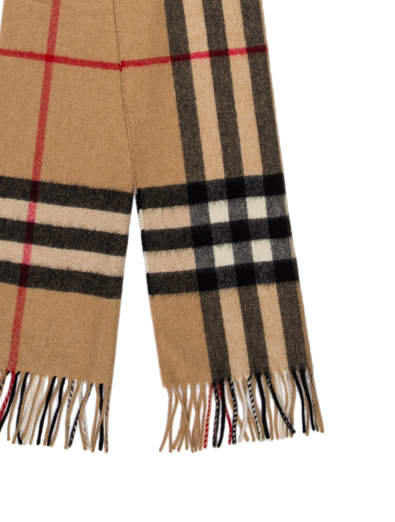 Burberry Cashmere Plaid Print Scarf
