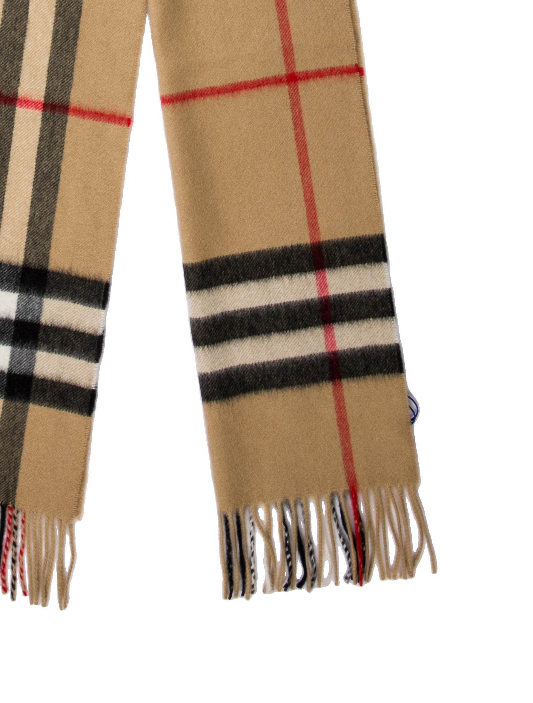 Burberry Cashmere Plaid Print Scarf w/ Tags