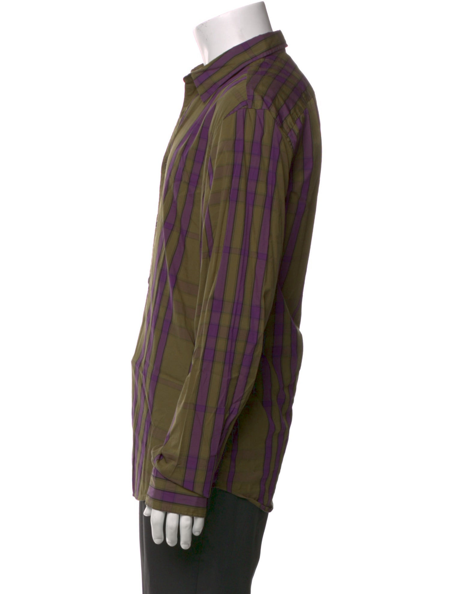 Burberry Striped Long Sleeve Dress Shirt