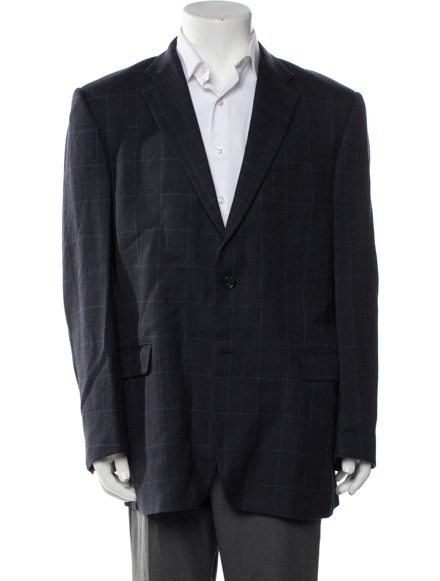 Burberry Plaid Print Blazer