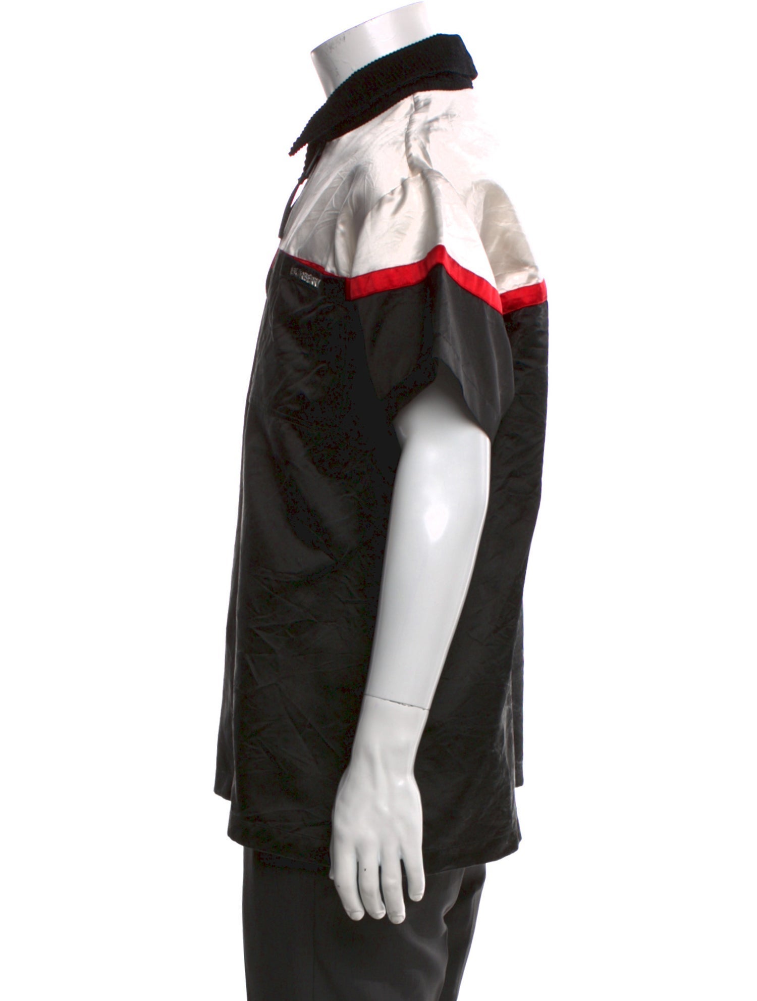 Burberry Silk Colorblock Pattern Polo Shirt