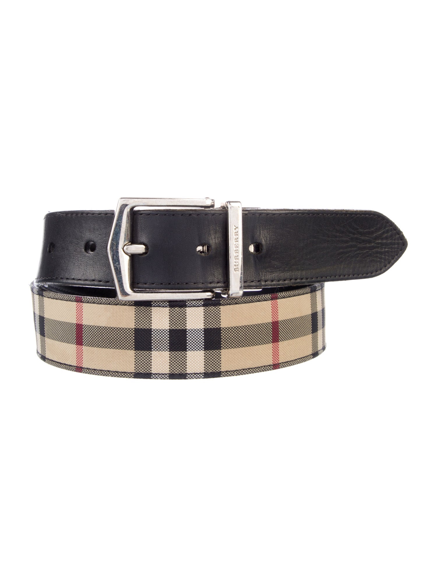 Burberry House Check Pattern Canvas Belt