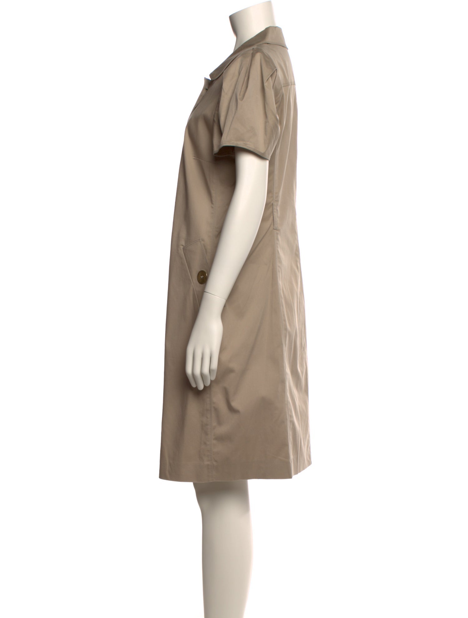 Burberry Square Neckline Knee-Length Dress