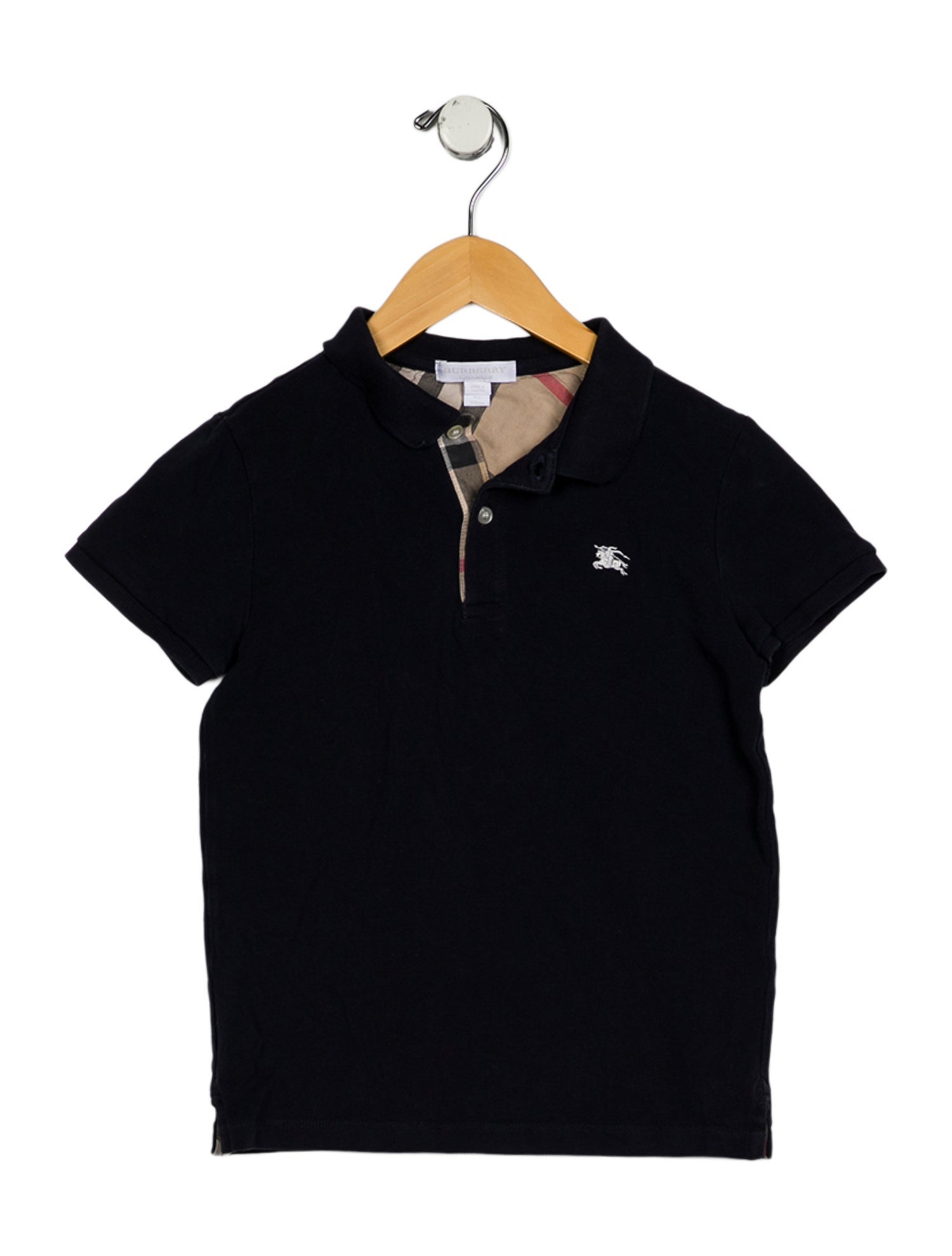 Burberry kid boys' blue multicolored polo