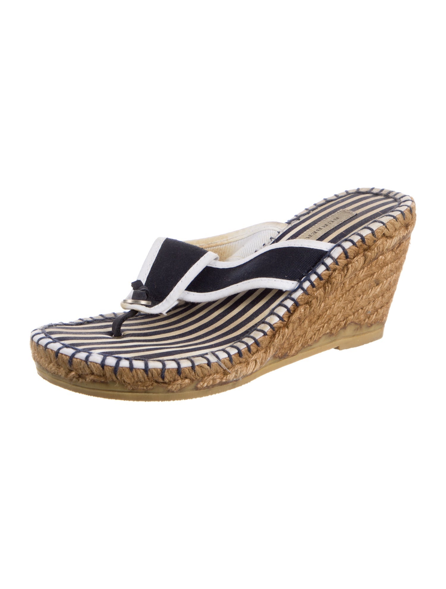 Burberry Canvas Striped Espadrilles