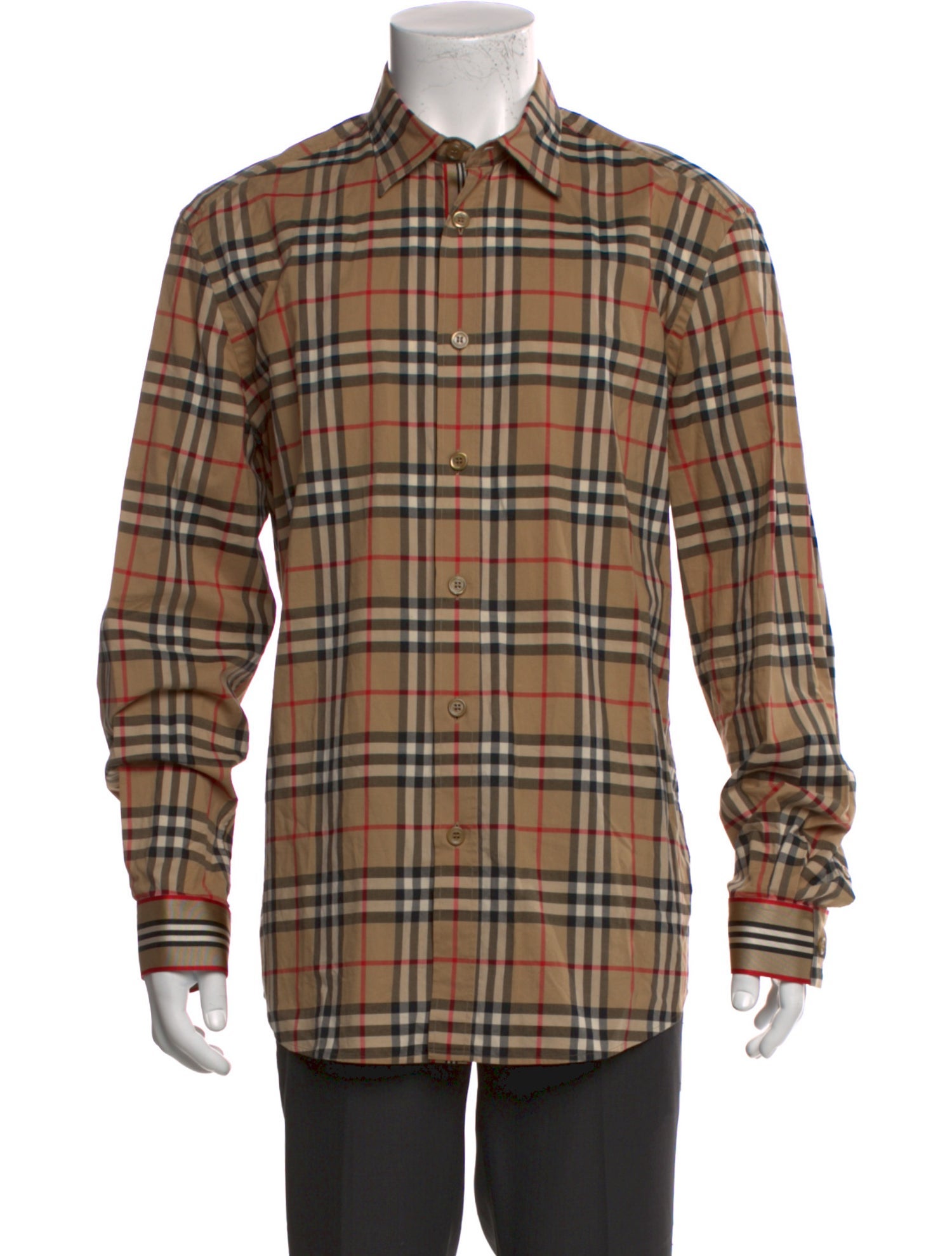 Burberry House Check Pattern Long Sleeve Dress Shirt