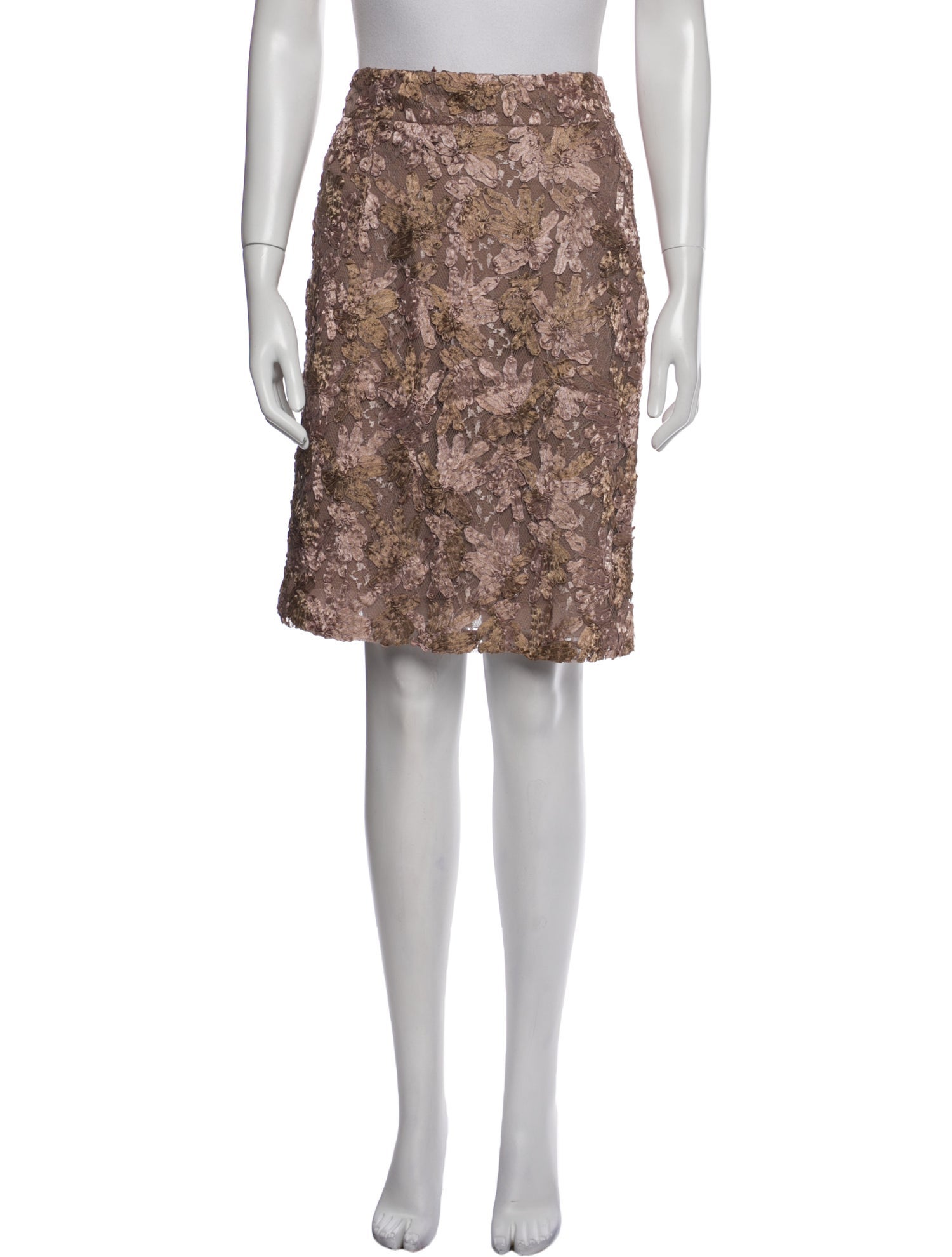 Burberry Lace Knee-Length Skirt