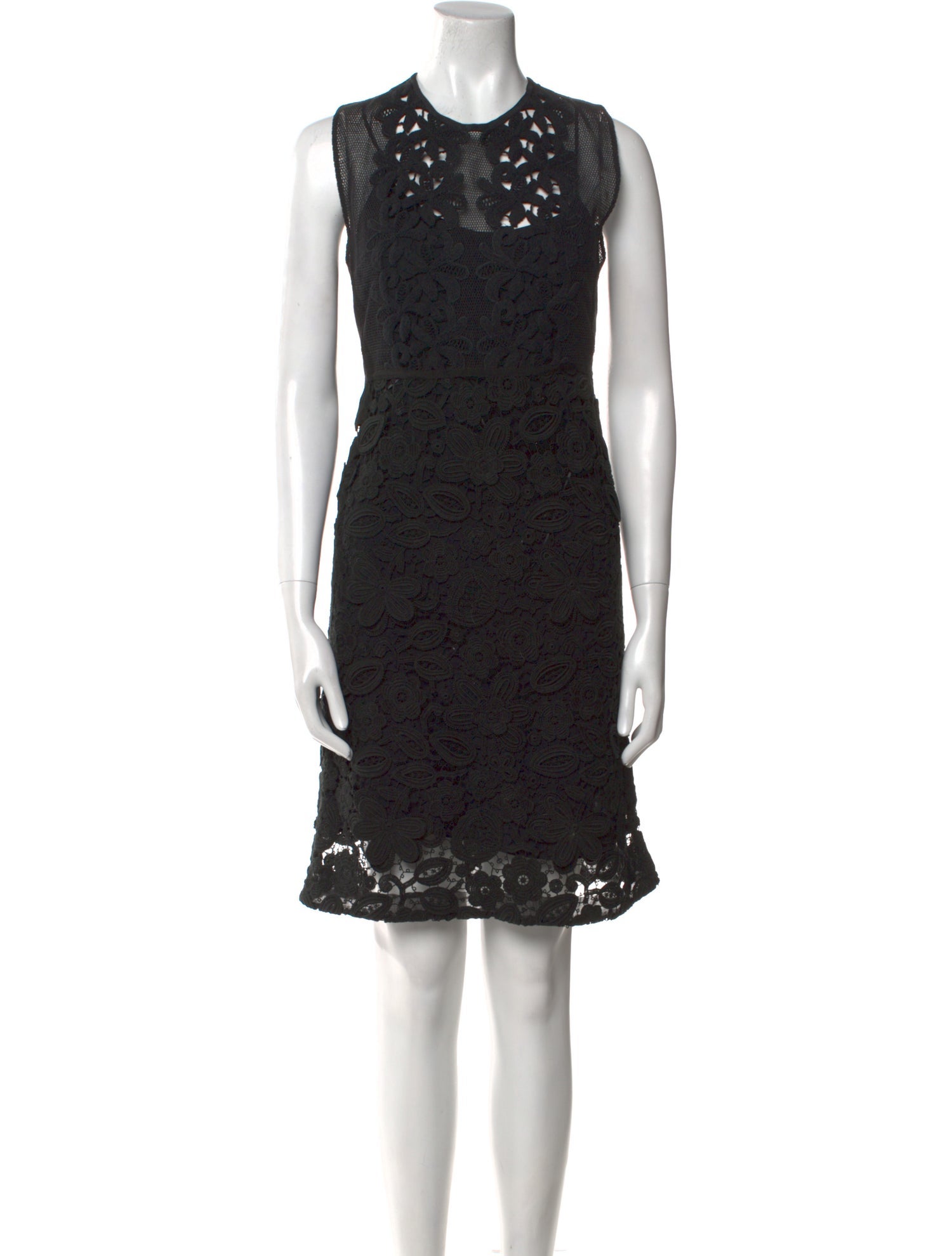 Burberry Lace Pattern Knee-Length Dress