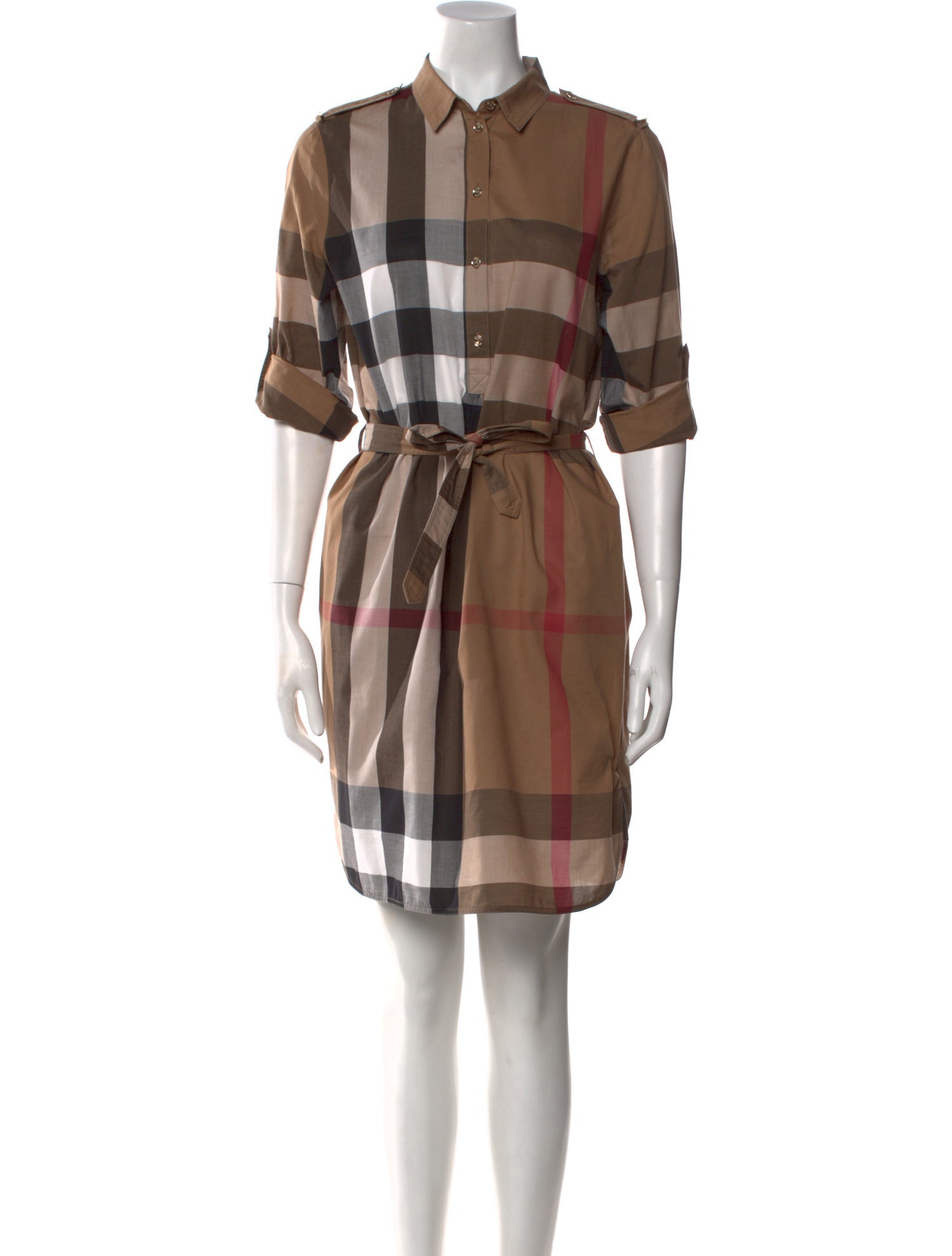 Burberry Plaid Print Mini Dress