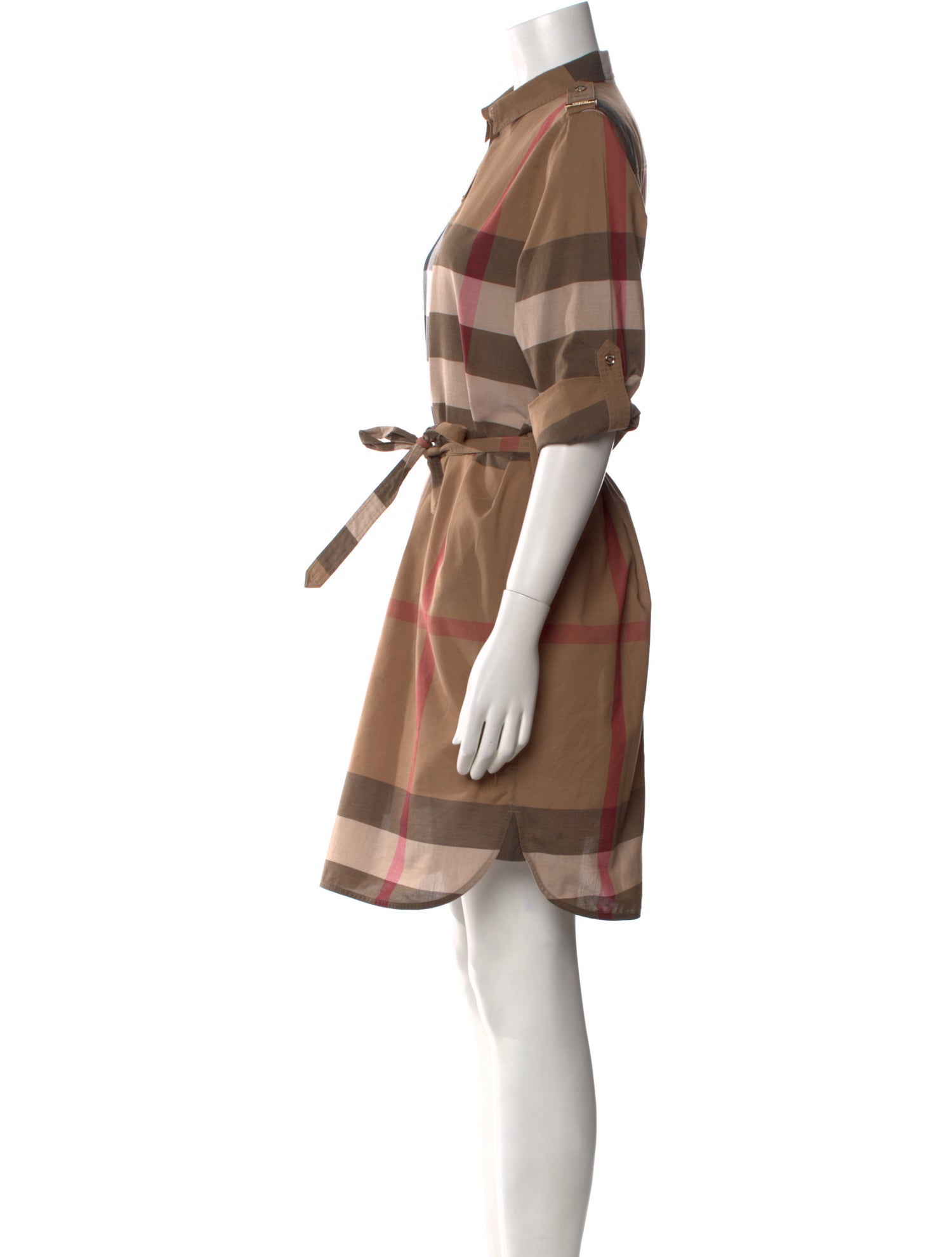 Burberry Plaid Print Mini Dress