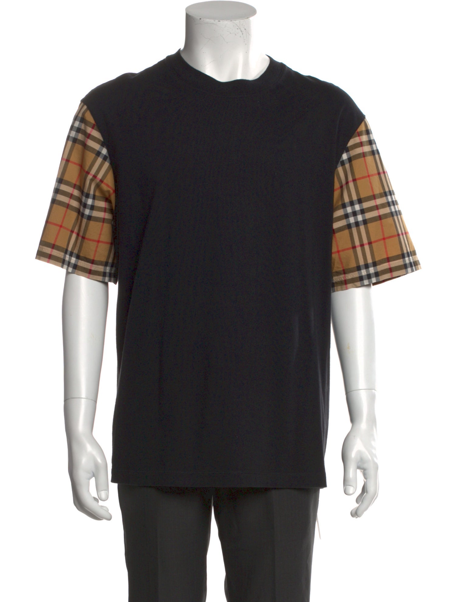 Burberry House Check Pattern Crew Neck T-Shirt