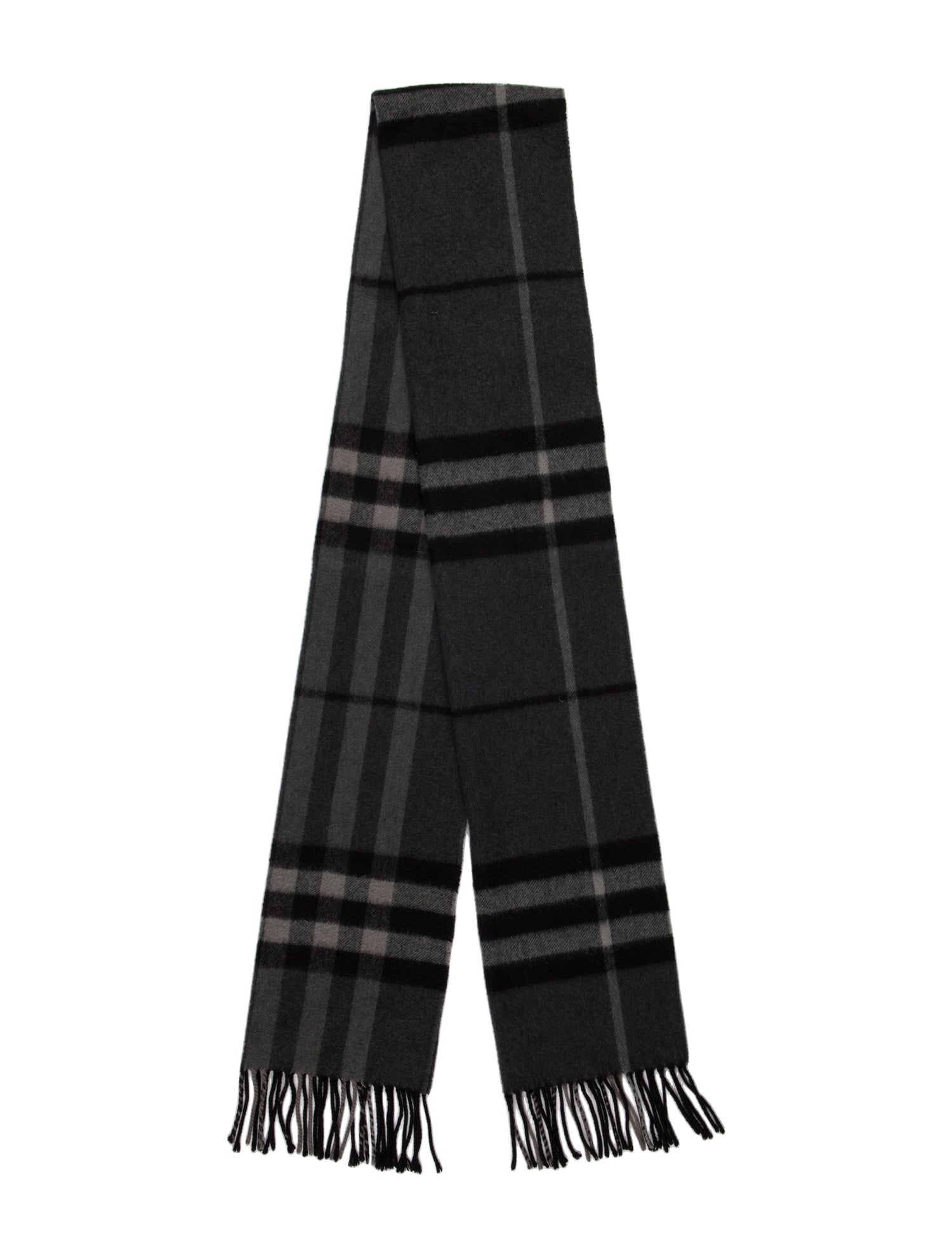 Burberry Cashmere Plaid Print Scarf