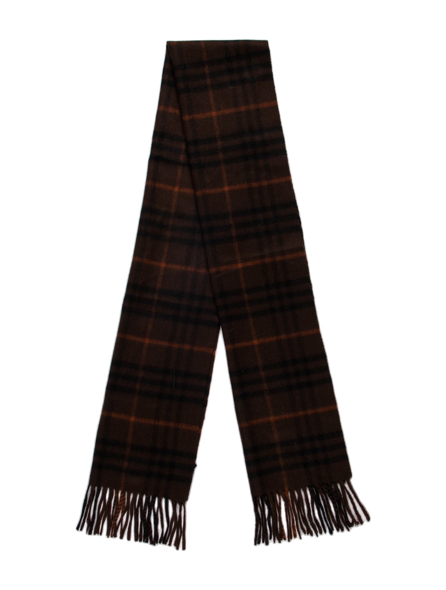 Burberry Cashmere Plaid Print Scarf
