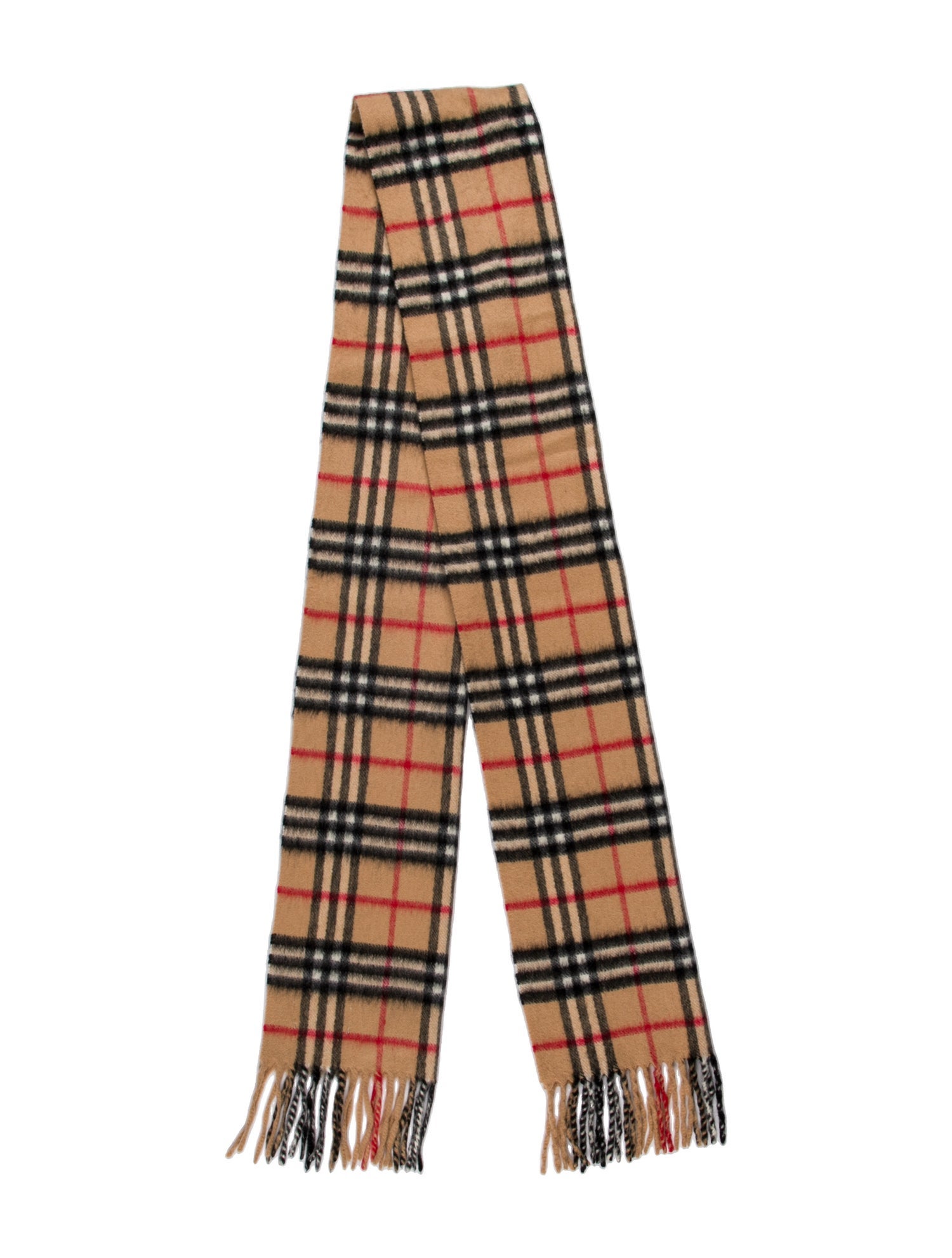 Burberry Cashmere Nova Check Pattern Scarf