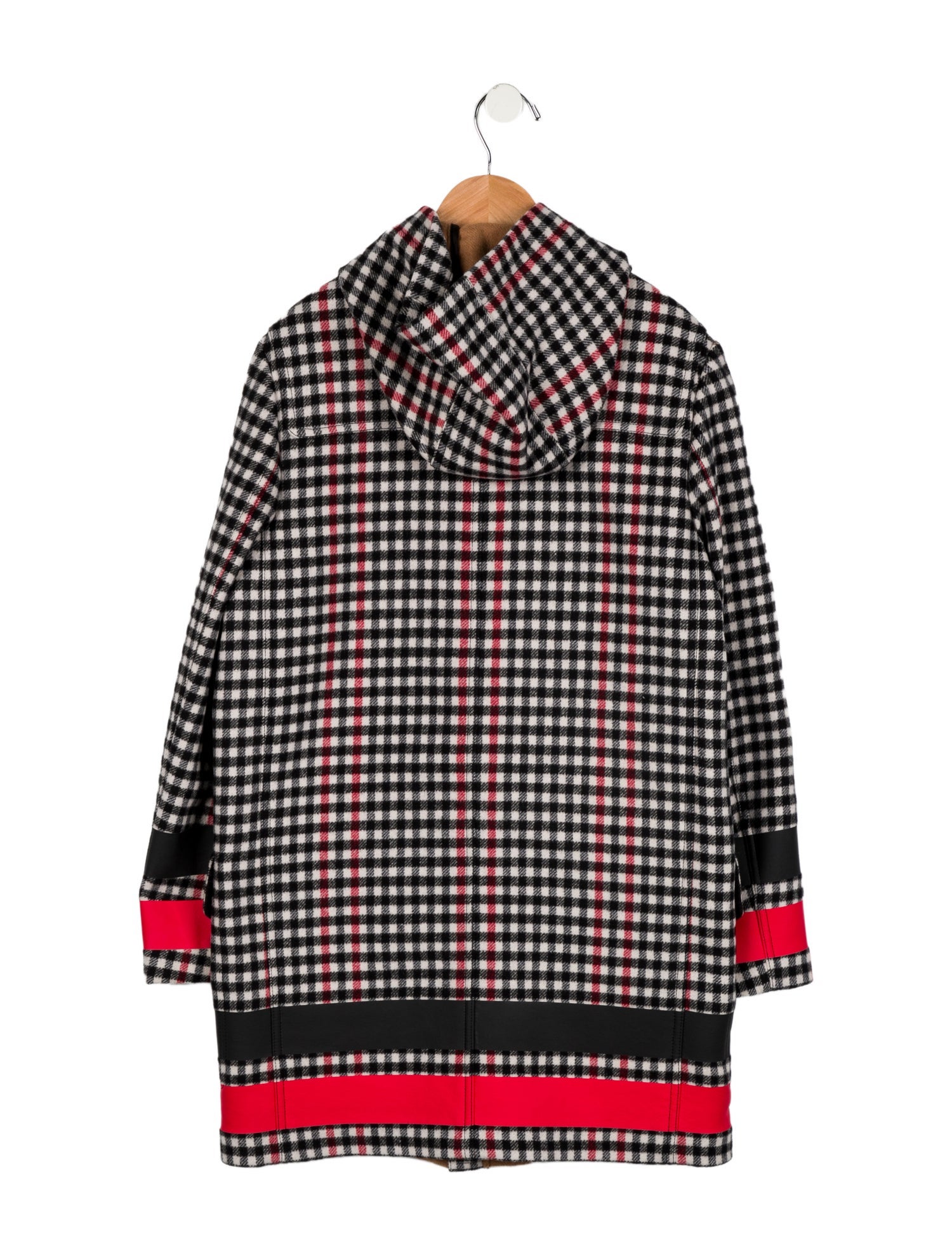 Burberry Girls' Check Print Wool Duffle Coat
