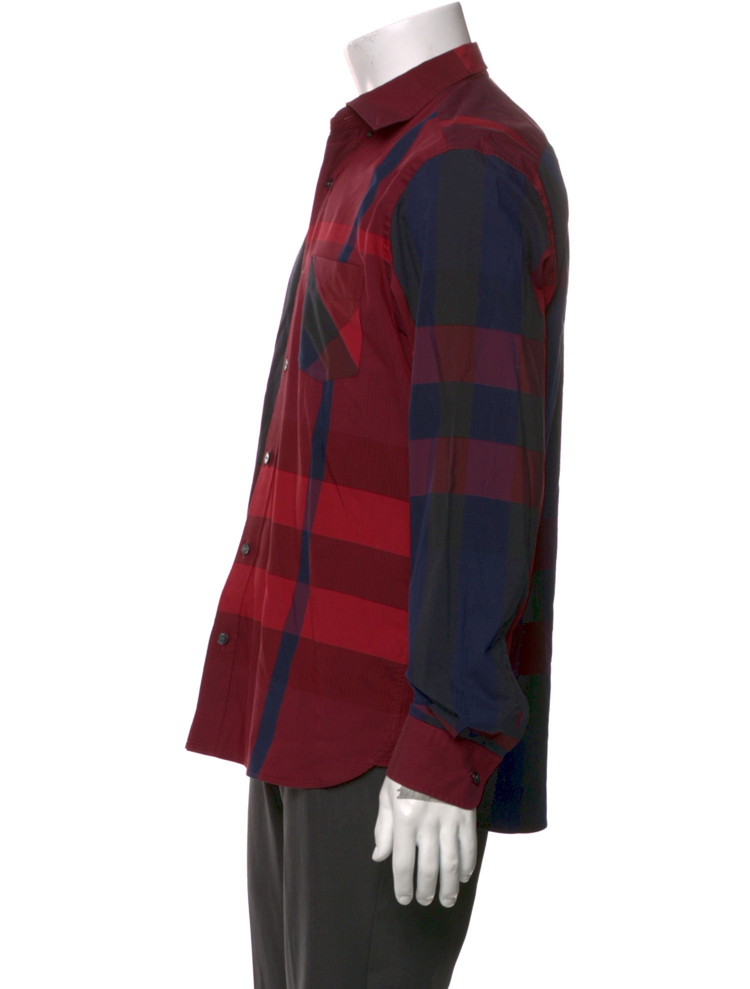 Burberry Exploded Check Pattern Long Sleeve Shirt