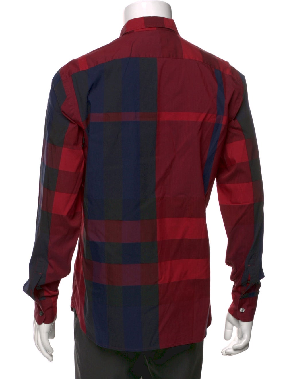Burberry Shirt Red Exploded Check Pattern Button-… - image 3