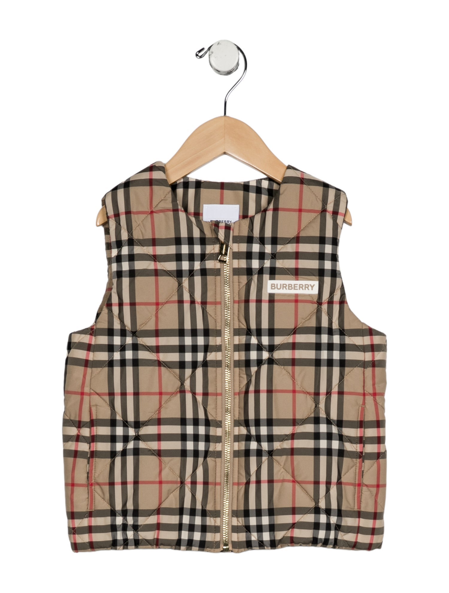 Burberry Kids Vintage Check Quilted Vest