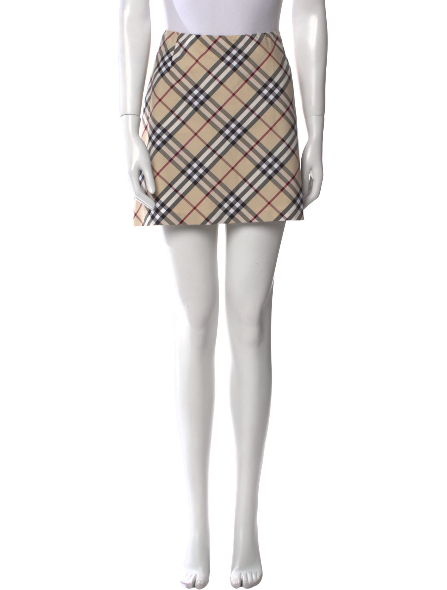 Burberry Plaid Print Mini Skirt