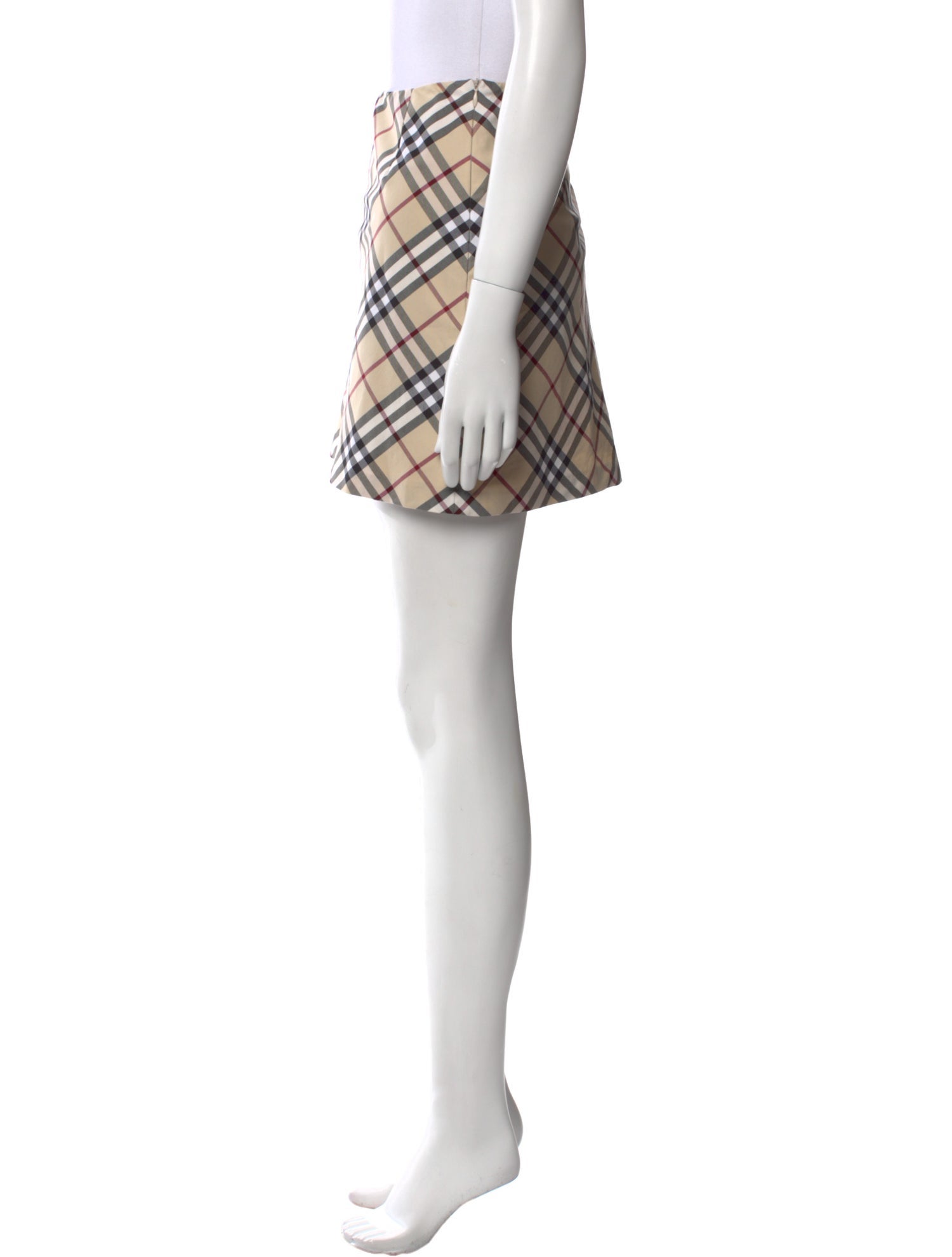 Burberry Plaid Print Mini Skirt