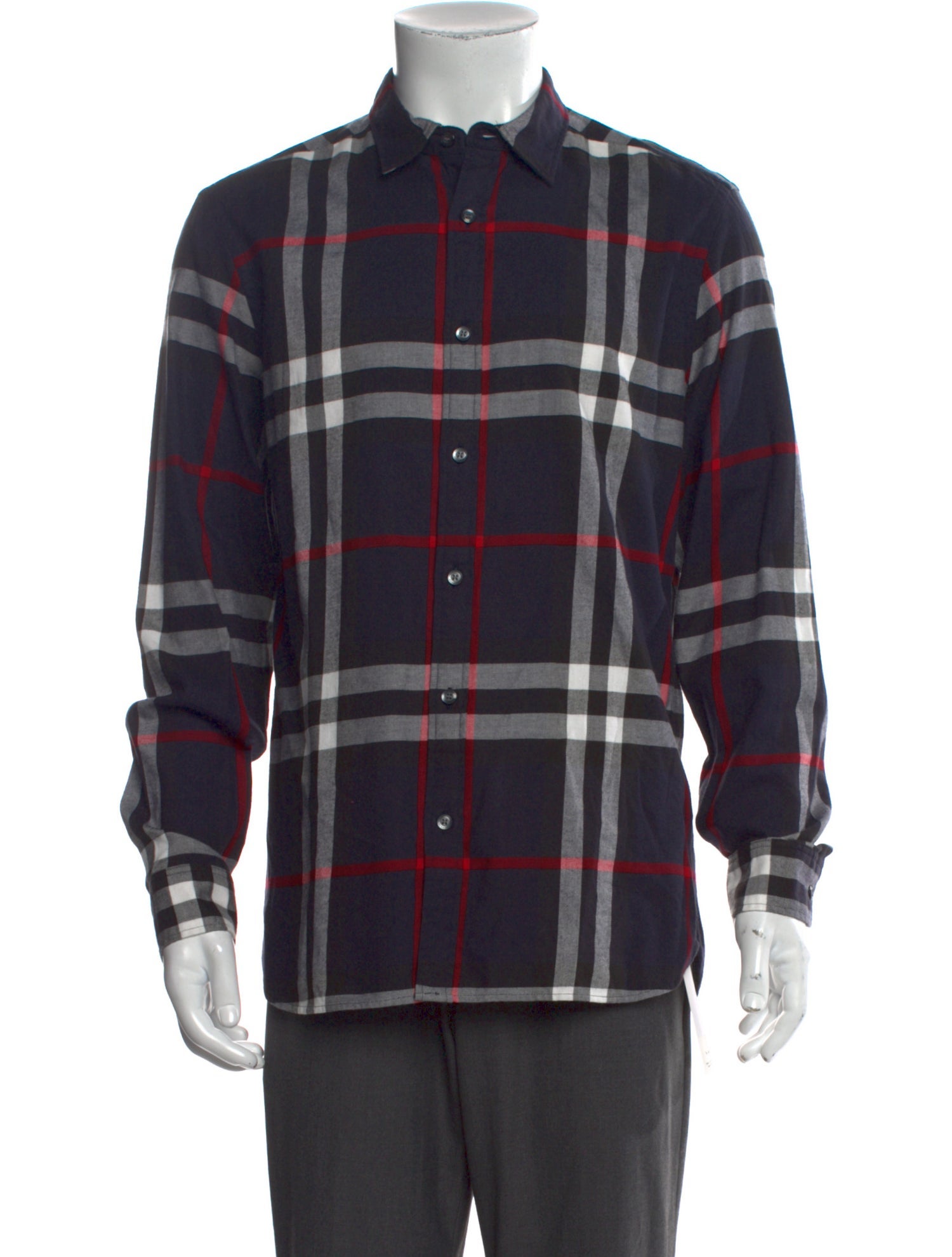 Burberry Plaid Print Long Sleeve Shirt w/ Tags