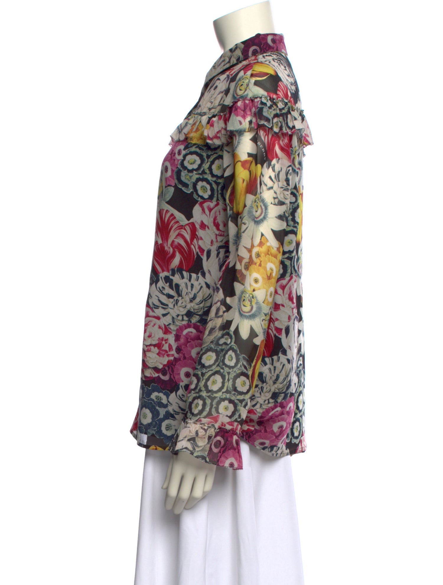 Burberry Silk Floral Print Blouse