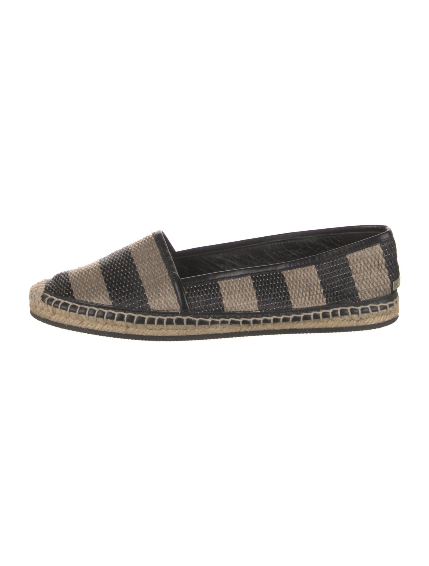 Burberry Straw Striped Espadrilles