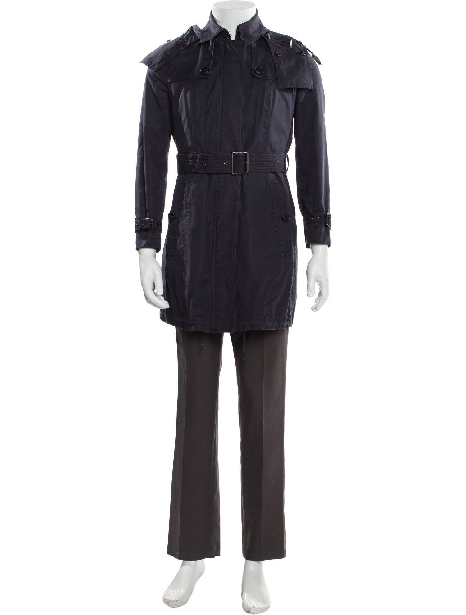 Burberry Brit Nova Check Pattern Trench Coat