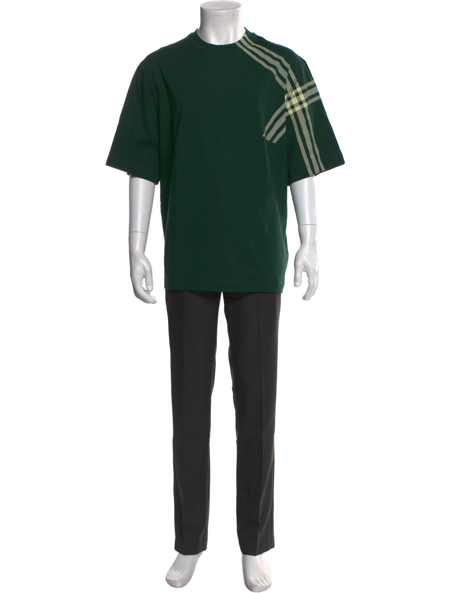 Burberry Plaid Print Crew Neck T-Shirt