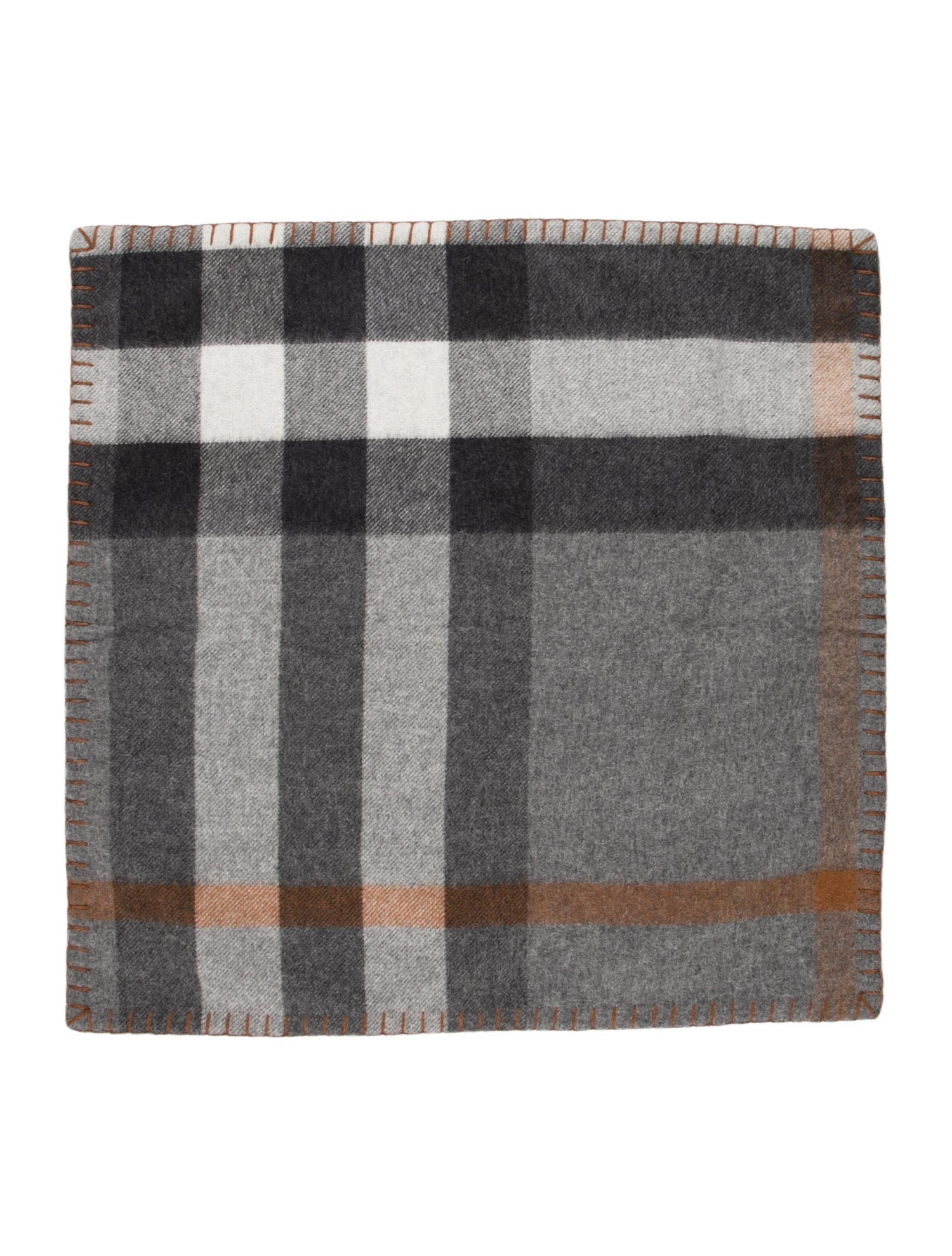 Burberry Cashmere Mega Check Throw Pillow Sham w/ Tags