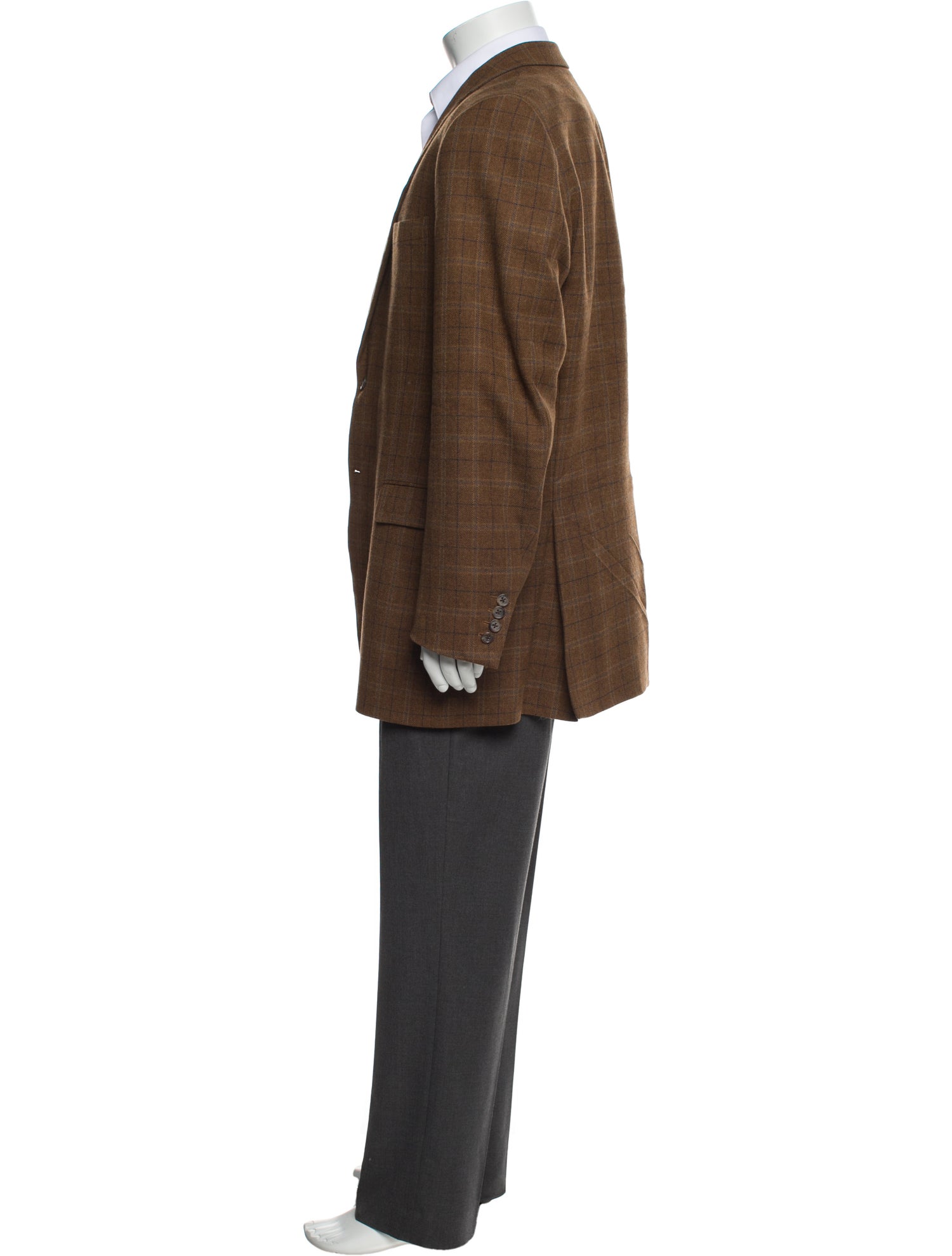 Burberry London Men's Brown Pattern Printed Wool Blazer