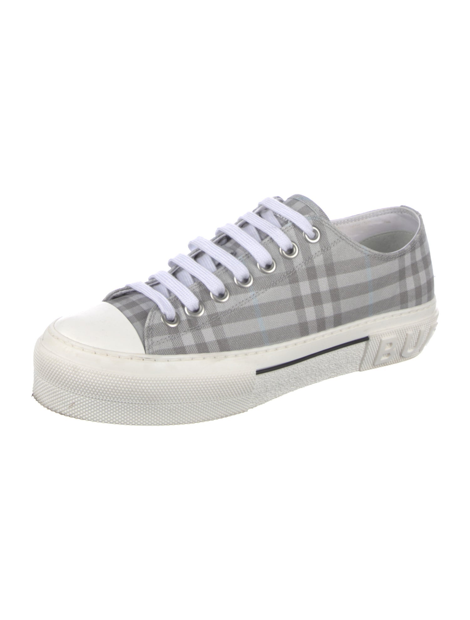 Burberry Nova Check Pattern Canvas Sneakers