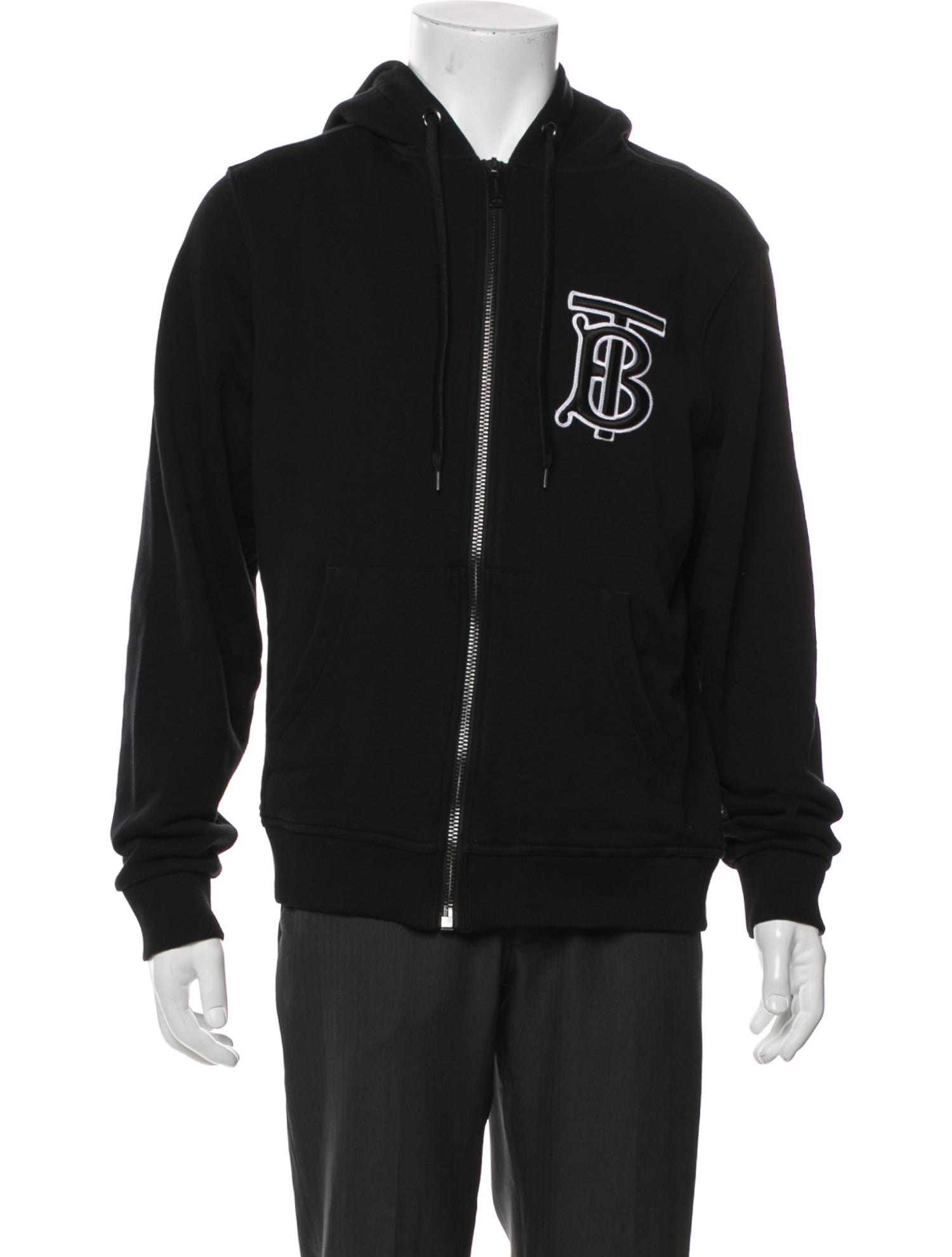 Burberry Graphic Print Mock Neck Cardigan