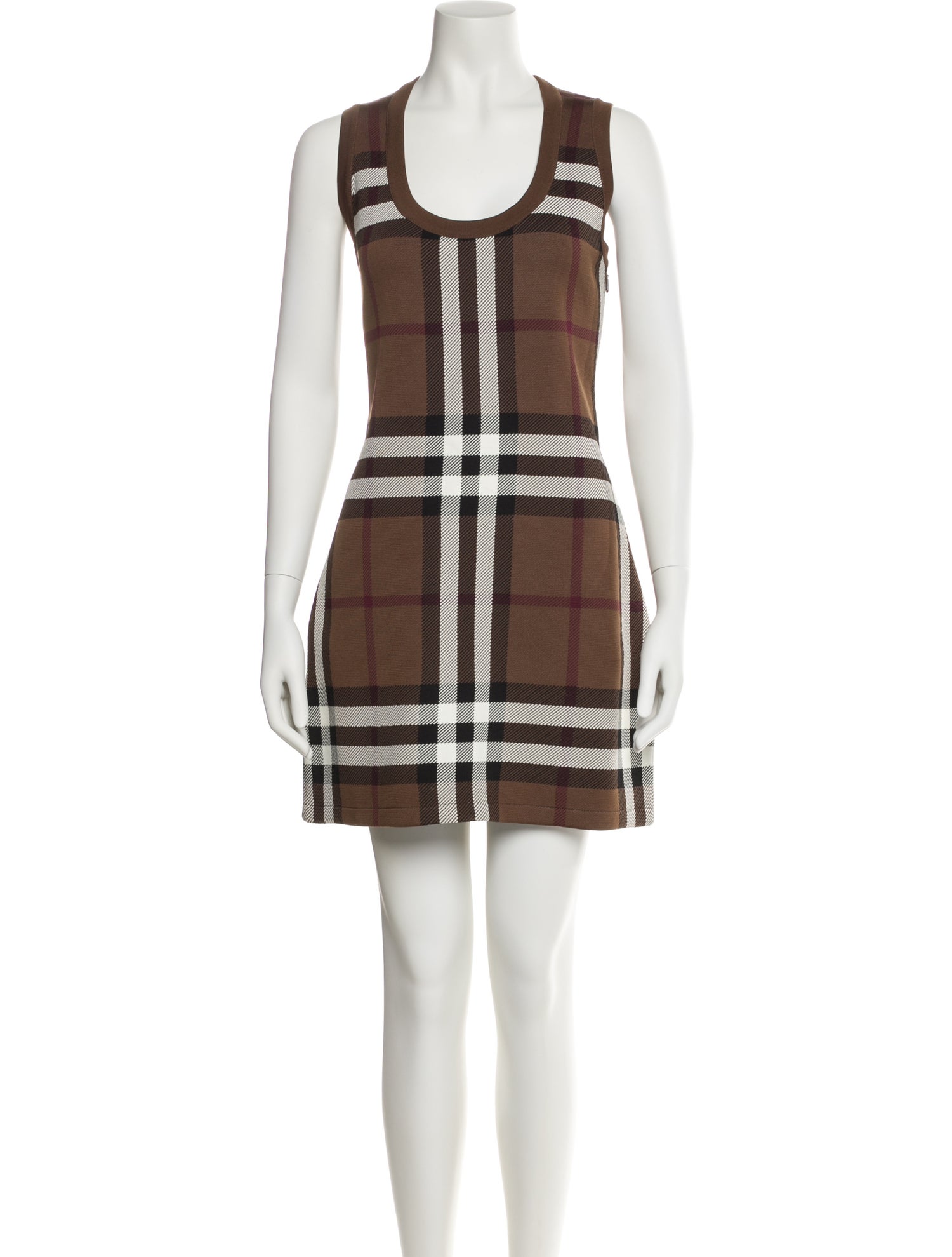 Burberry Plaid Print Mini Dress