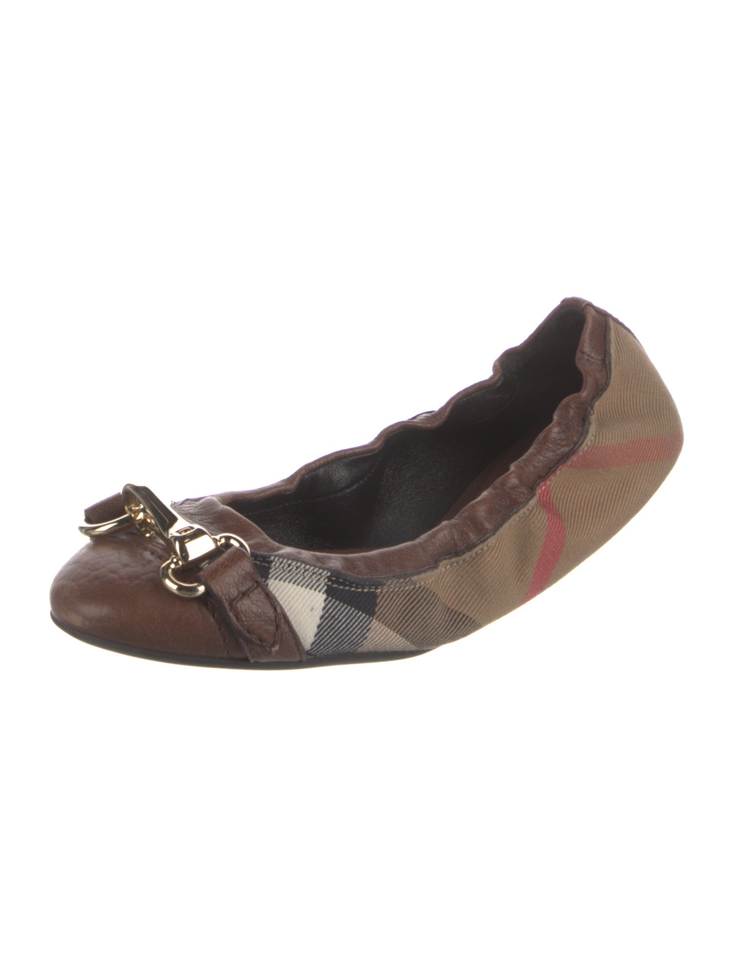 Burberry Canvas Printed Ballet Flats