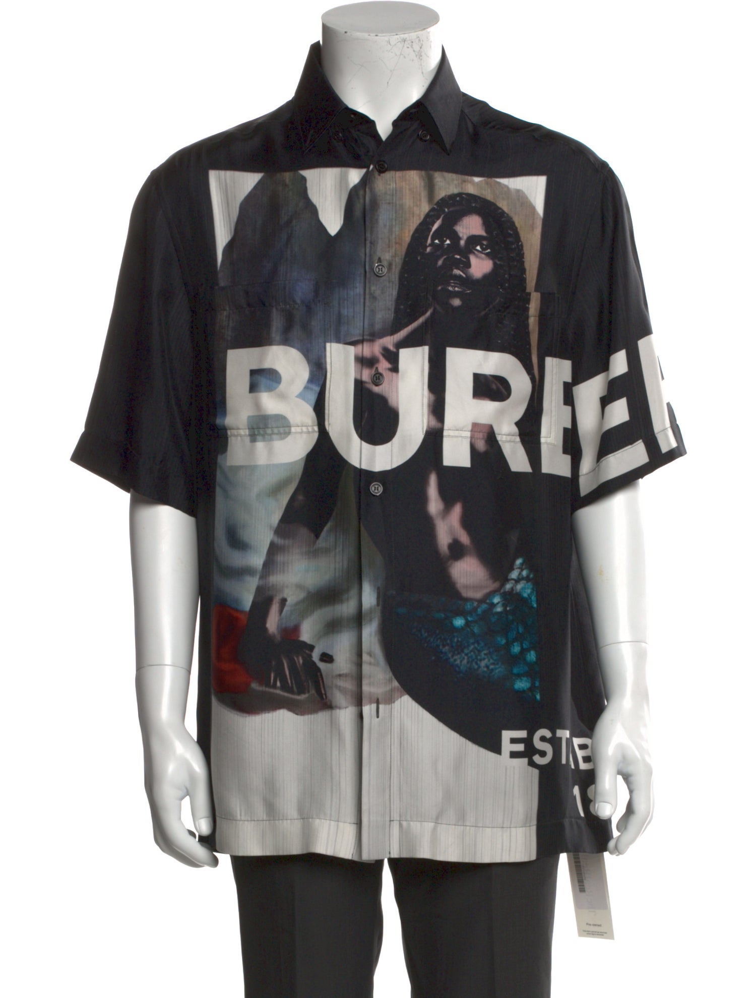 Burberry Silk Graphic Print Shirt