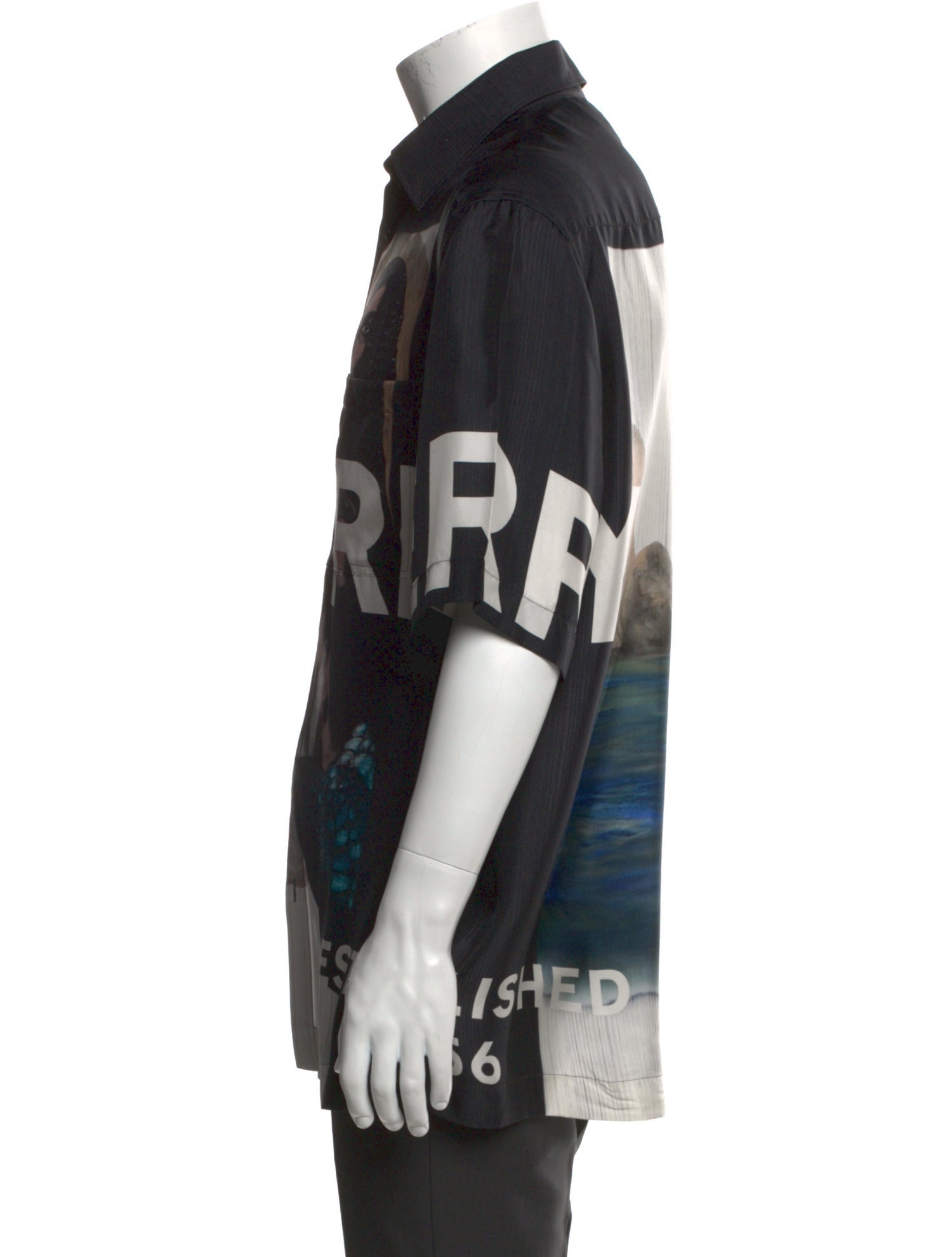 Burberry Silk Graphic Print Shirt