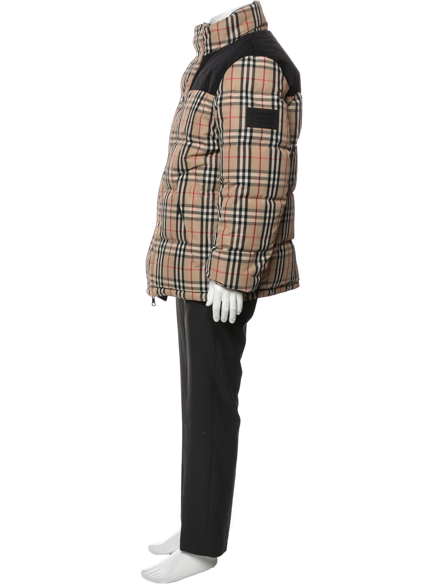 Burberry Plaid Print Parka