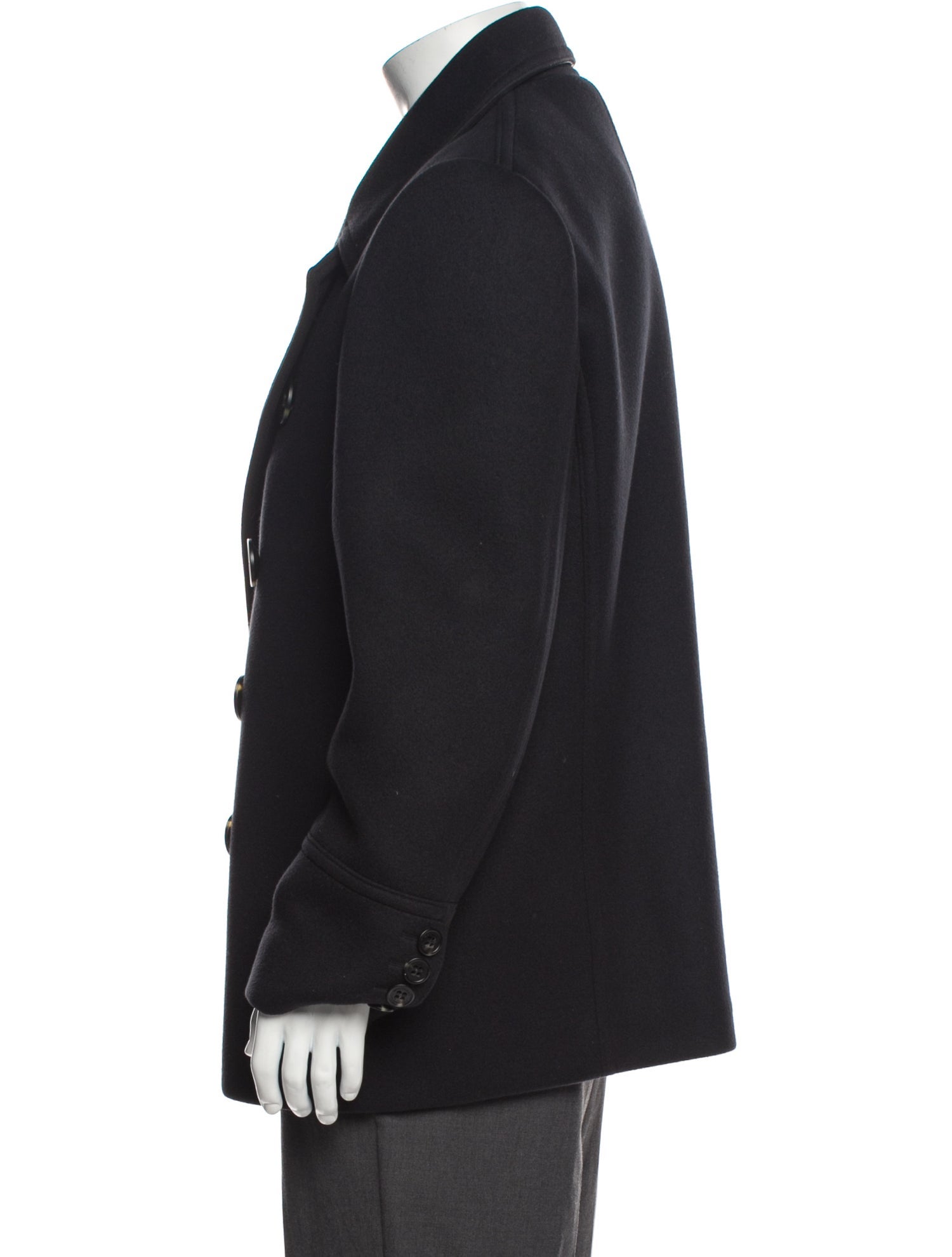 Burberry Abstract Check Wool Peacoat