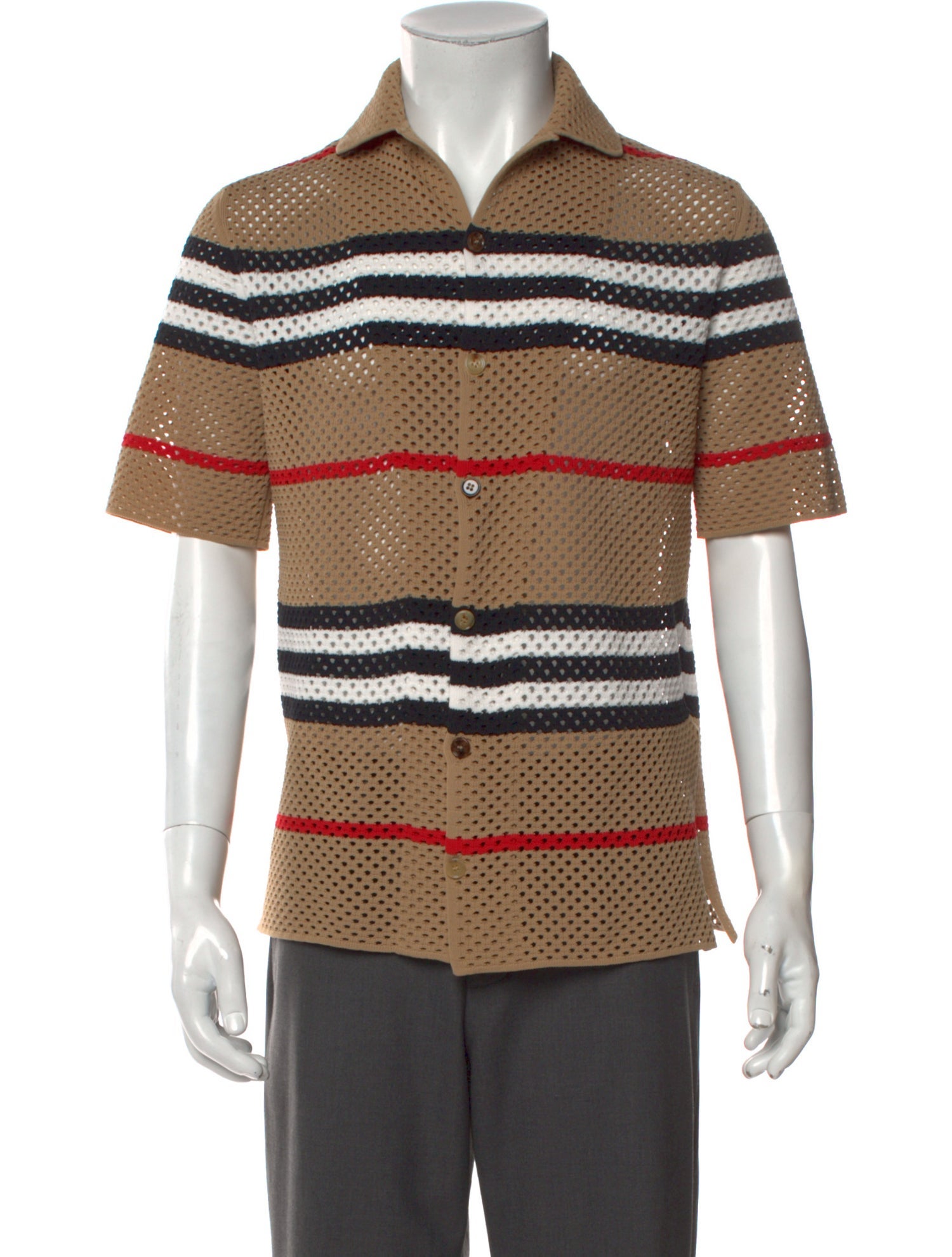 Burberry Striped Short Sleeve Shirt