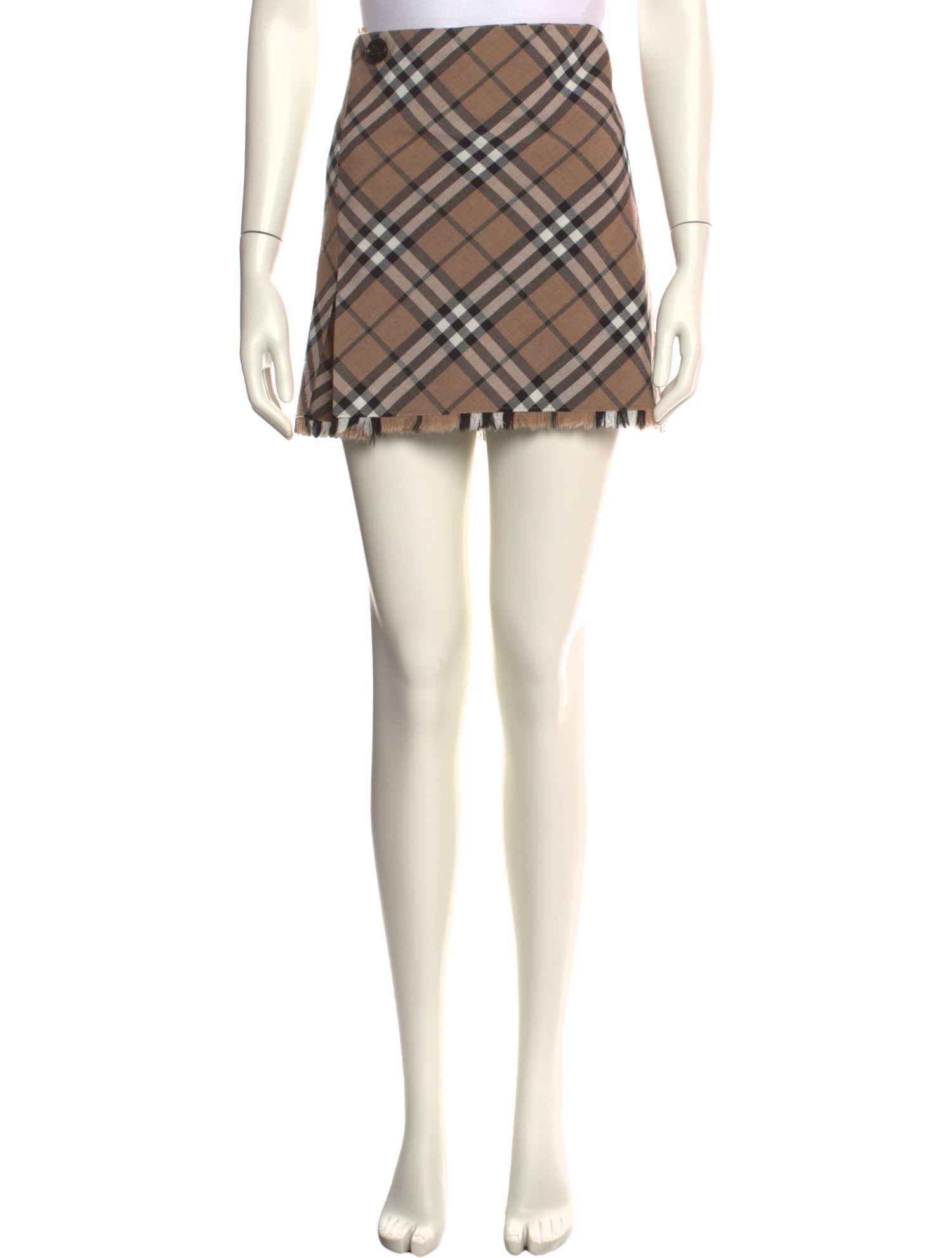 Burberry Plaid Print Mini Skirt