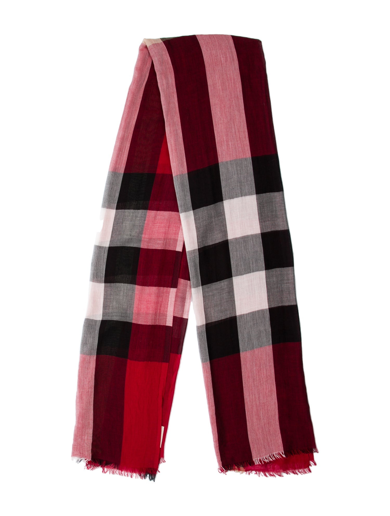 Burberry Plaid Print Scarf