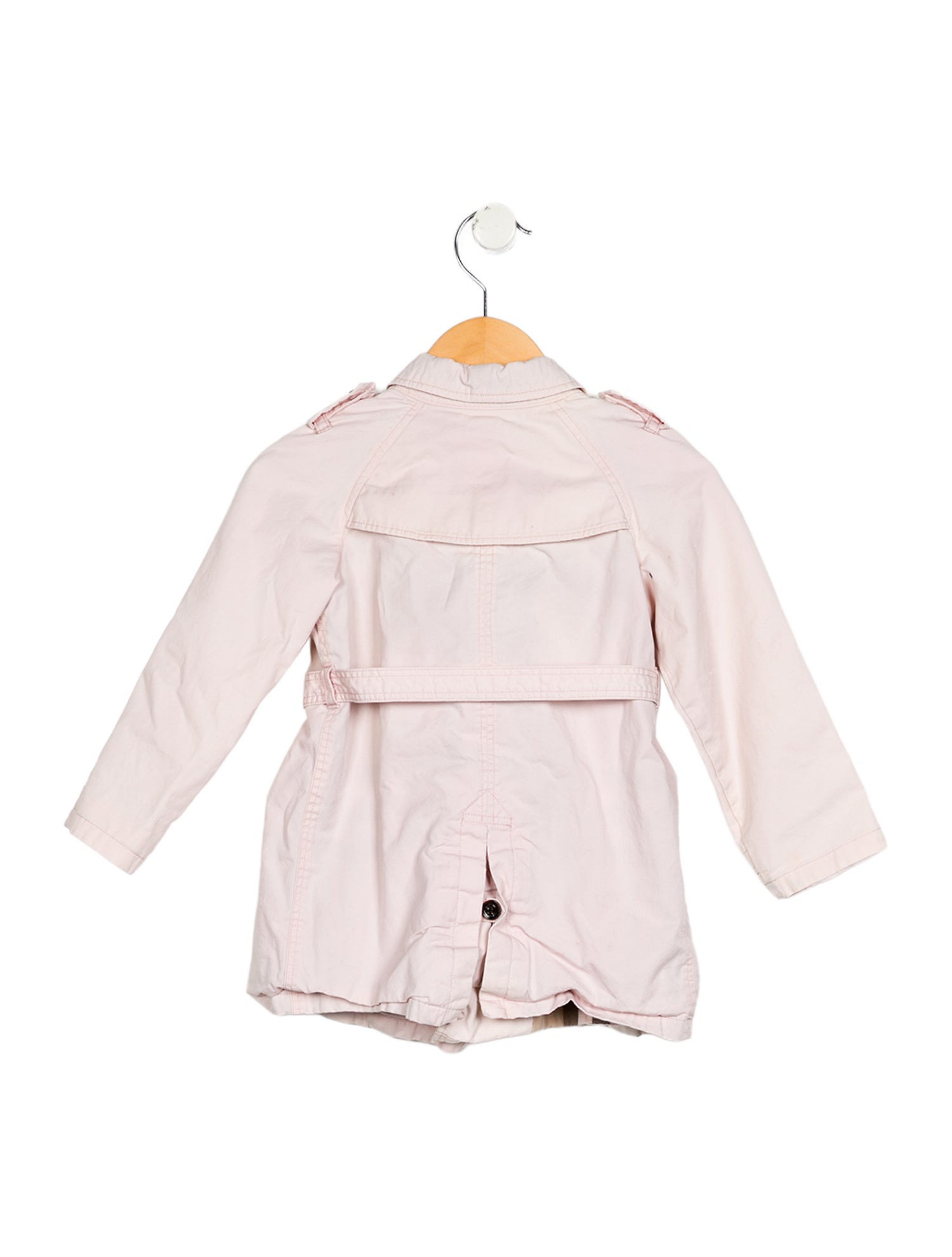 Burberry Girls' Solid Double Breasted Coat