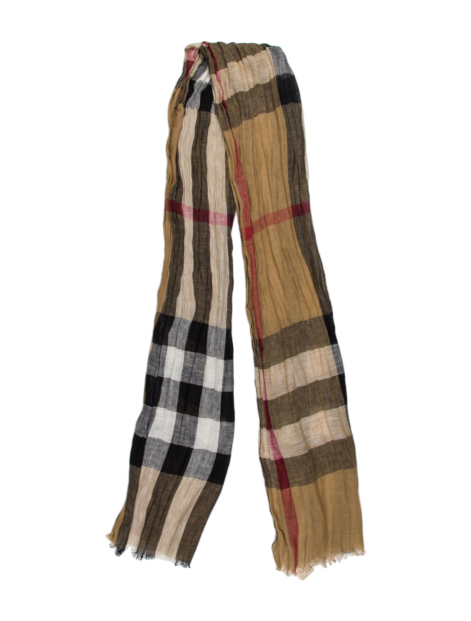 Burberry Plaid Print Scarf