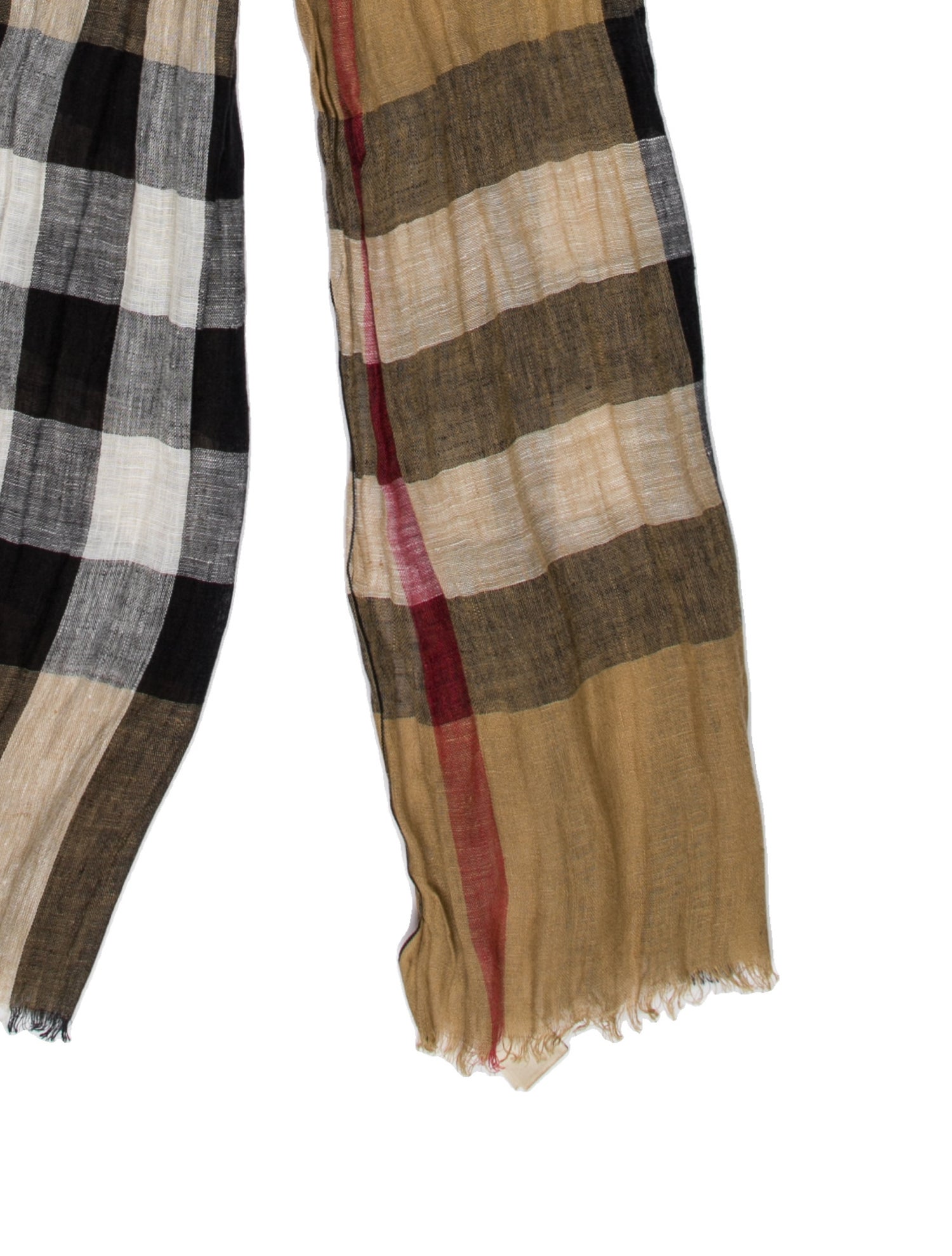 Burberry Plaid Print Scarf