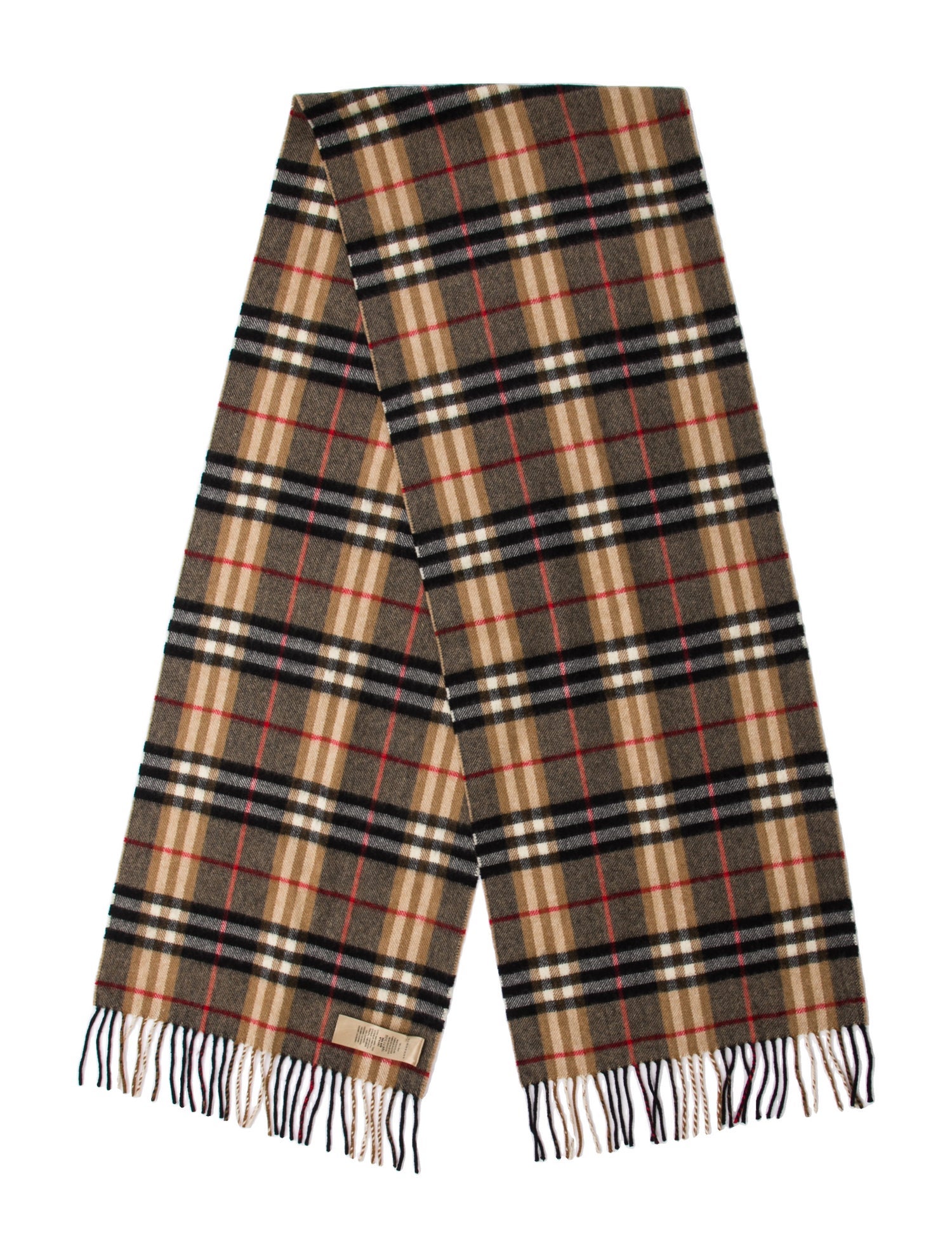 Burberry Cashmere Plaid Print Scarf