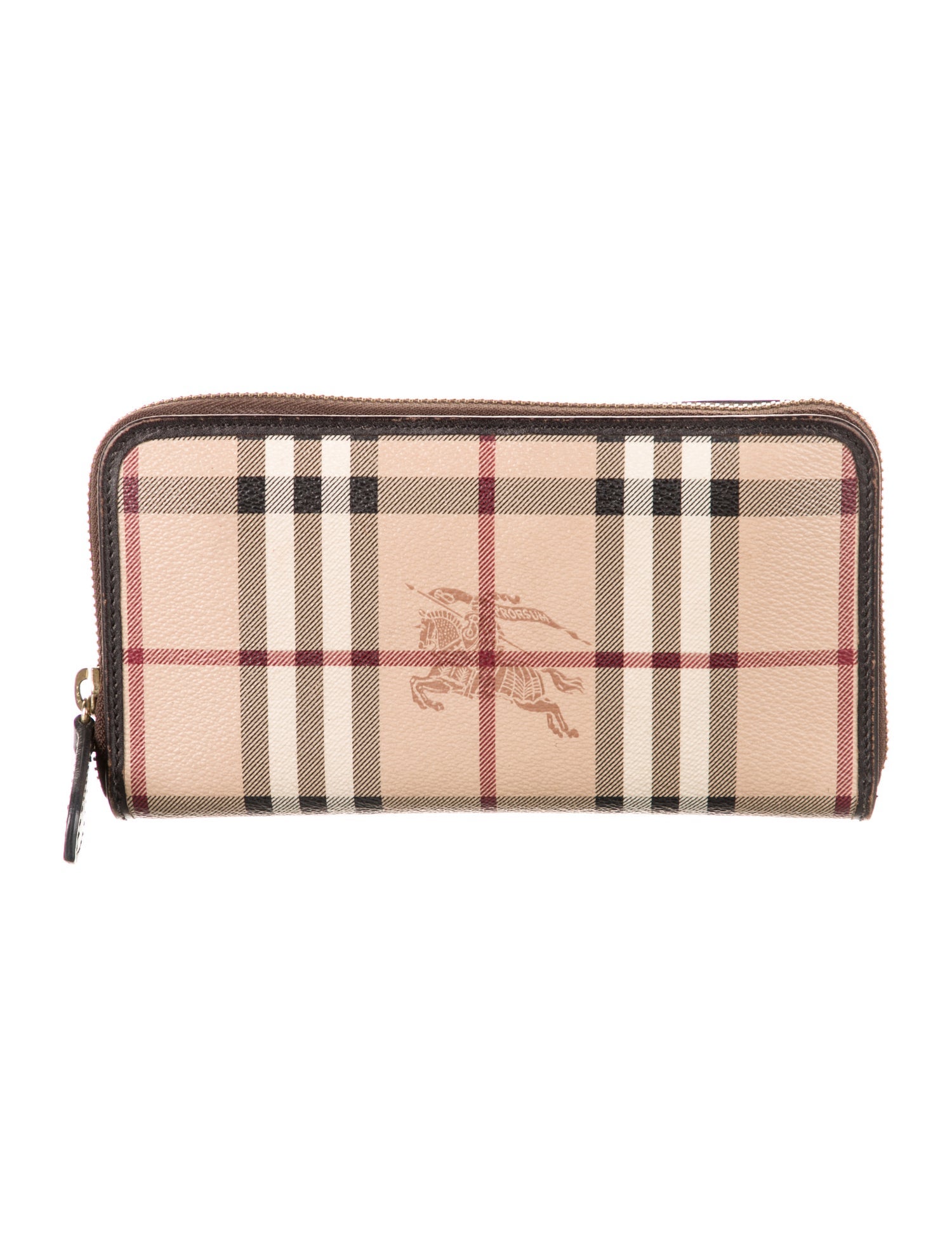 Burberry Horseferry Check Pattern Plaid Print Continental Wallet