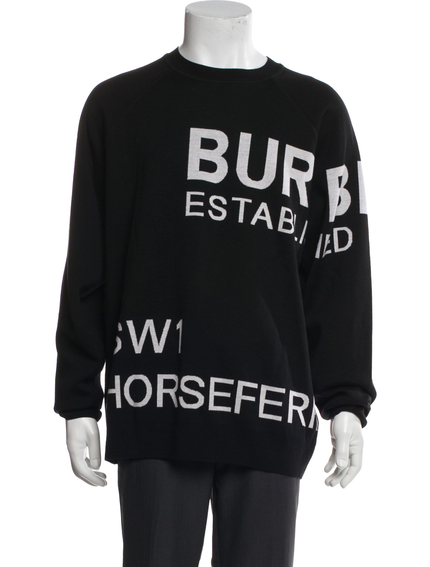 Burberry Merino Wool Graphic Print Pullover